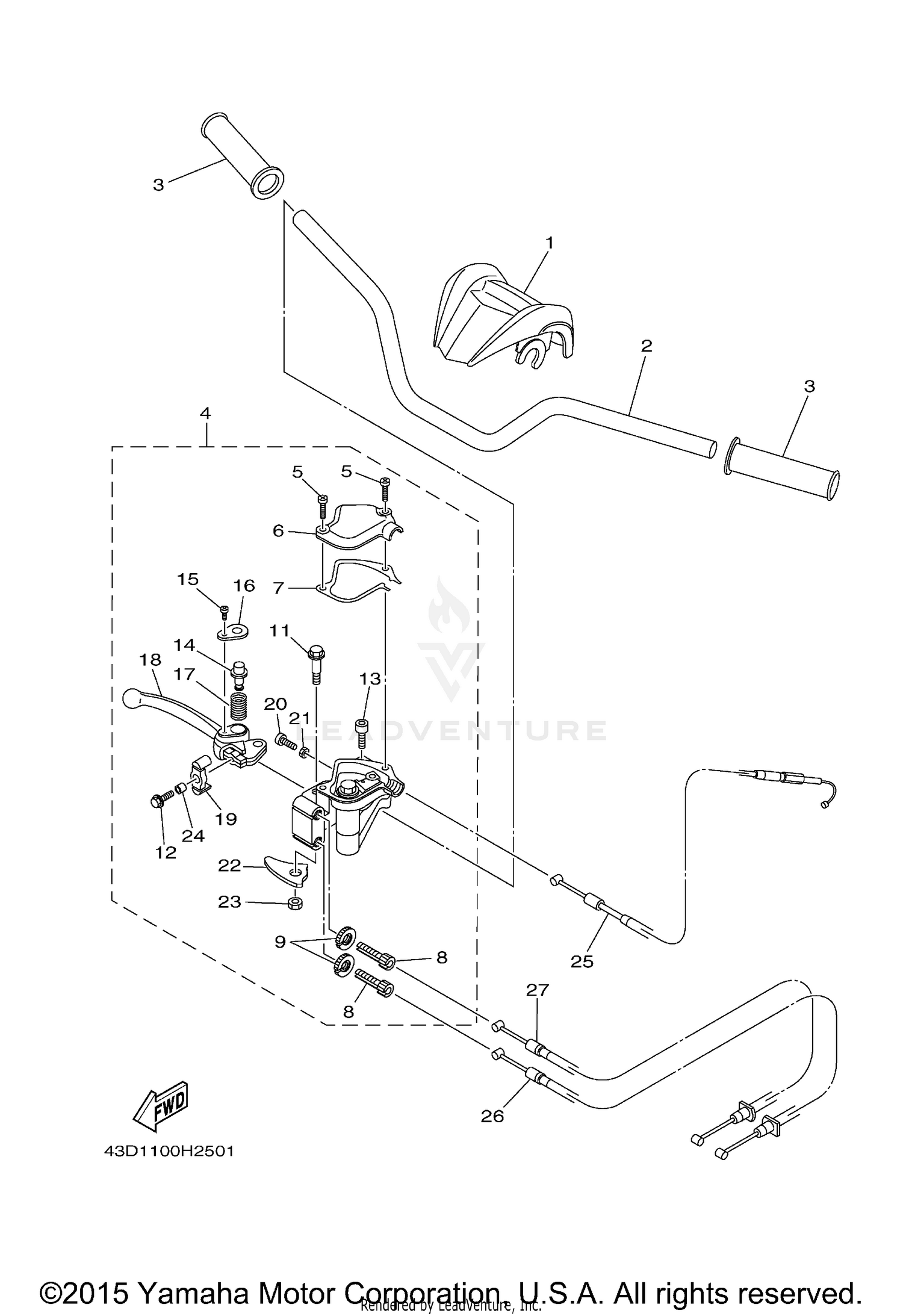 STEERING HANDLE CABLE