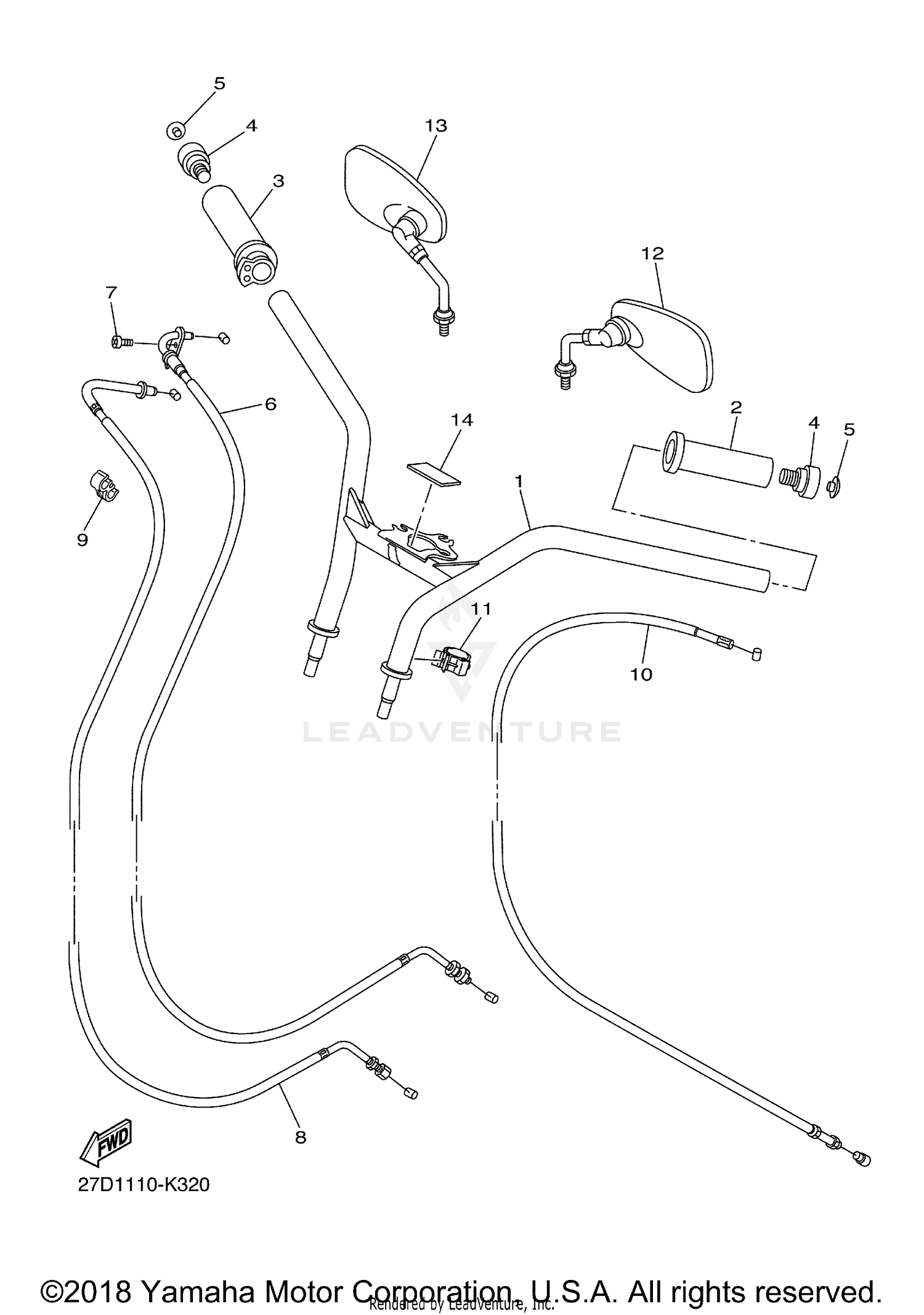 STEERING HANDLE CABLE