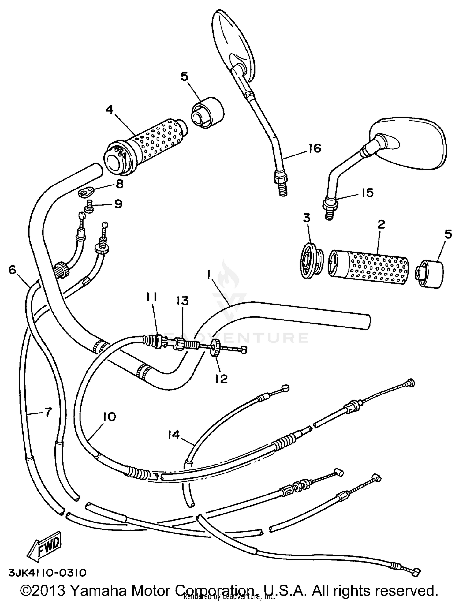 STEERING HANDLE CABLE