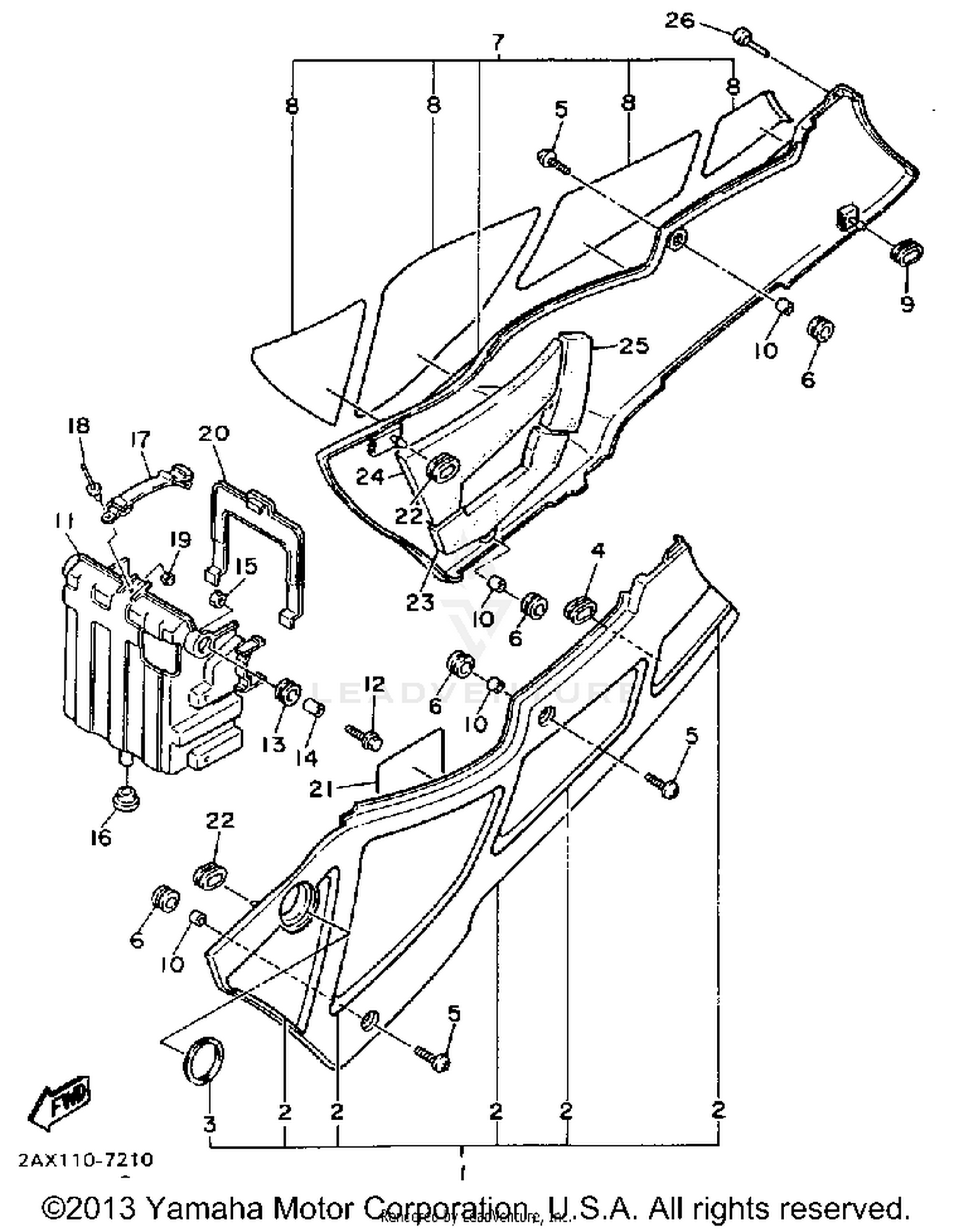 SIDE COVER FZ600T TC