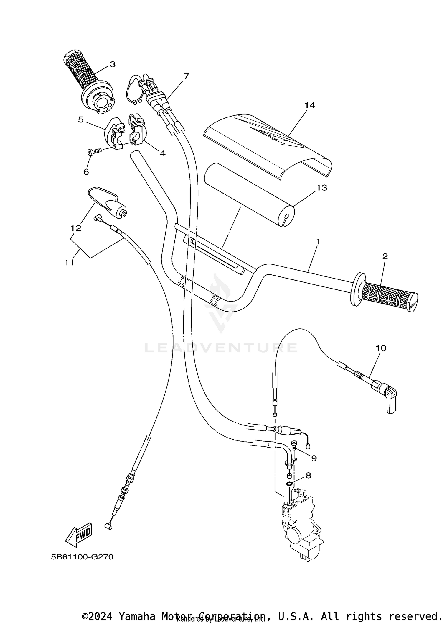 STEERING HANDLE CABLE