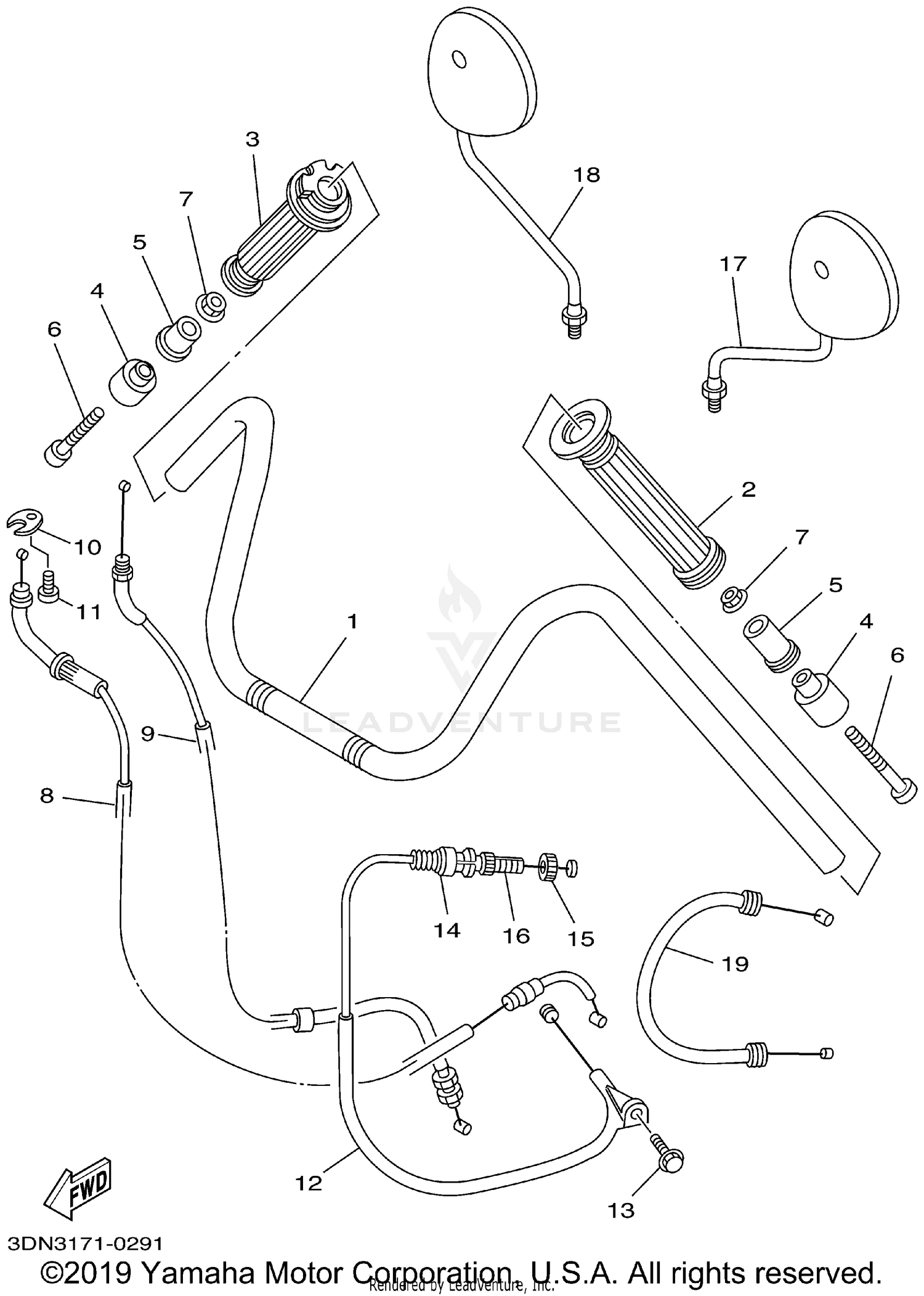 STEERING HANDLE CABLE