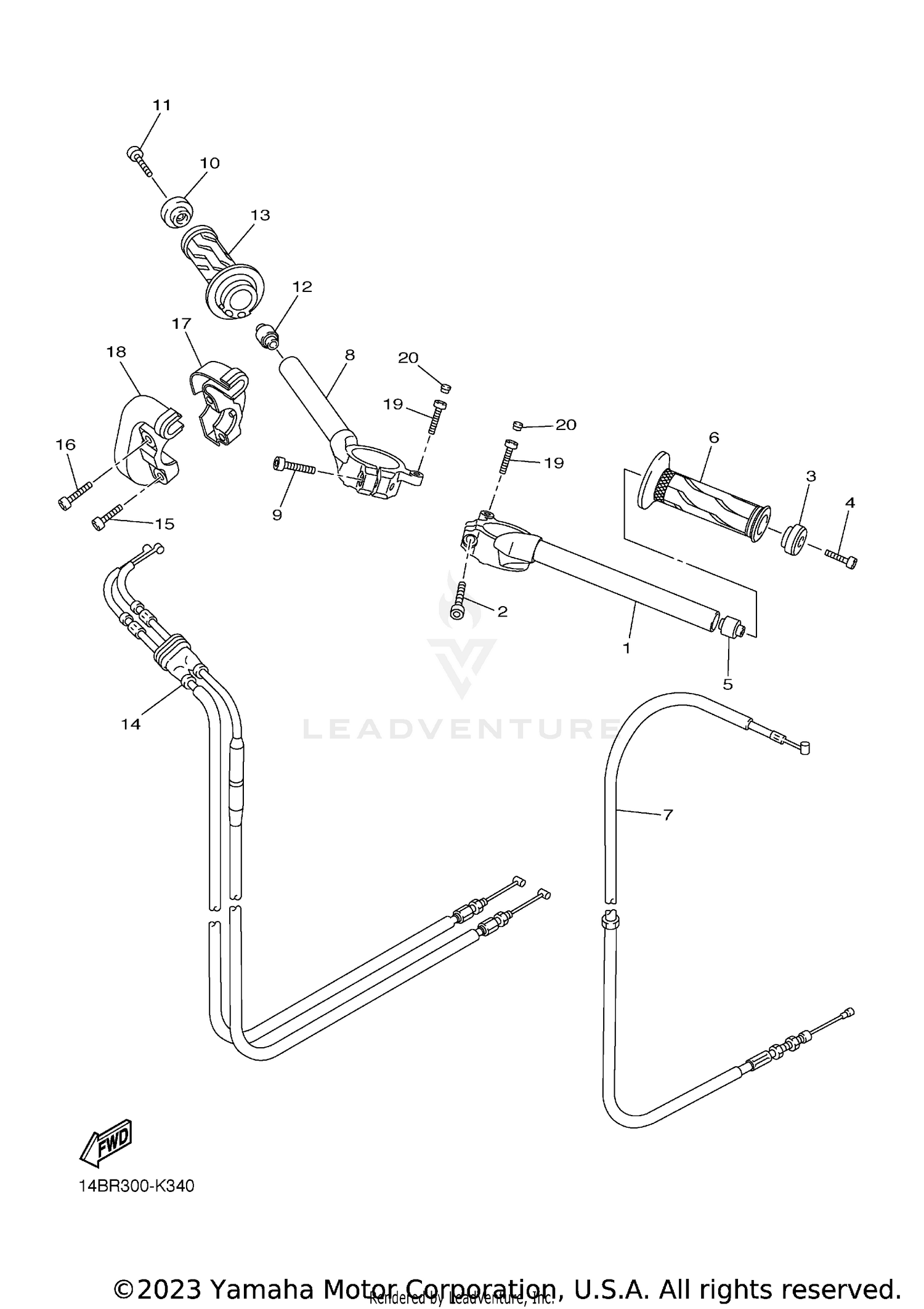 STEERING HANDLE CABLE