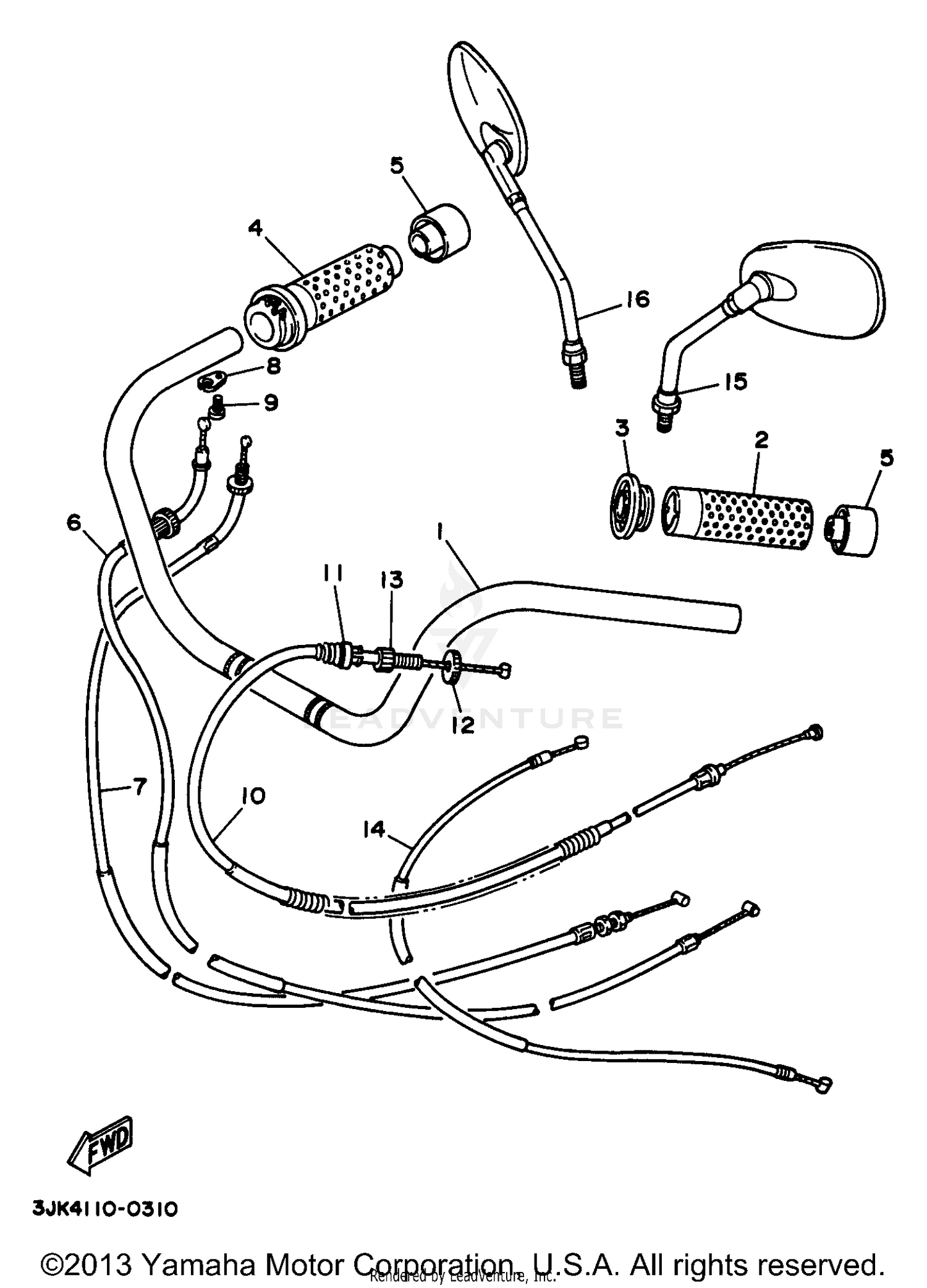STEERING HANDLE CABLE
