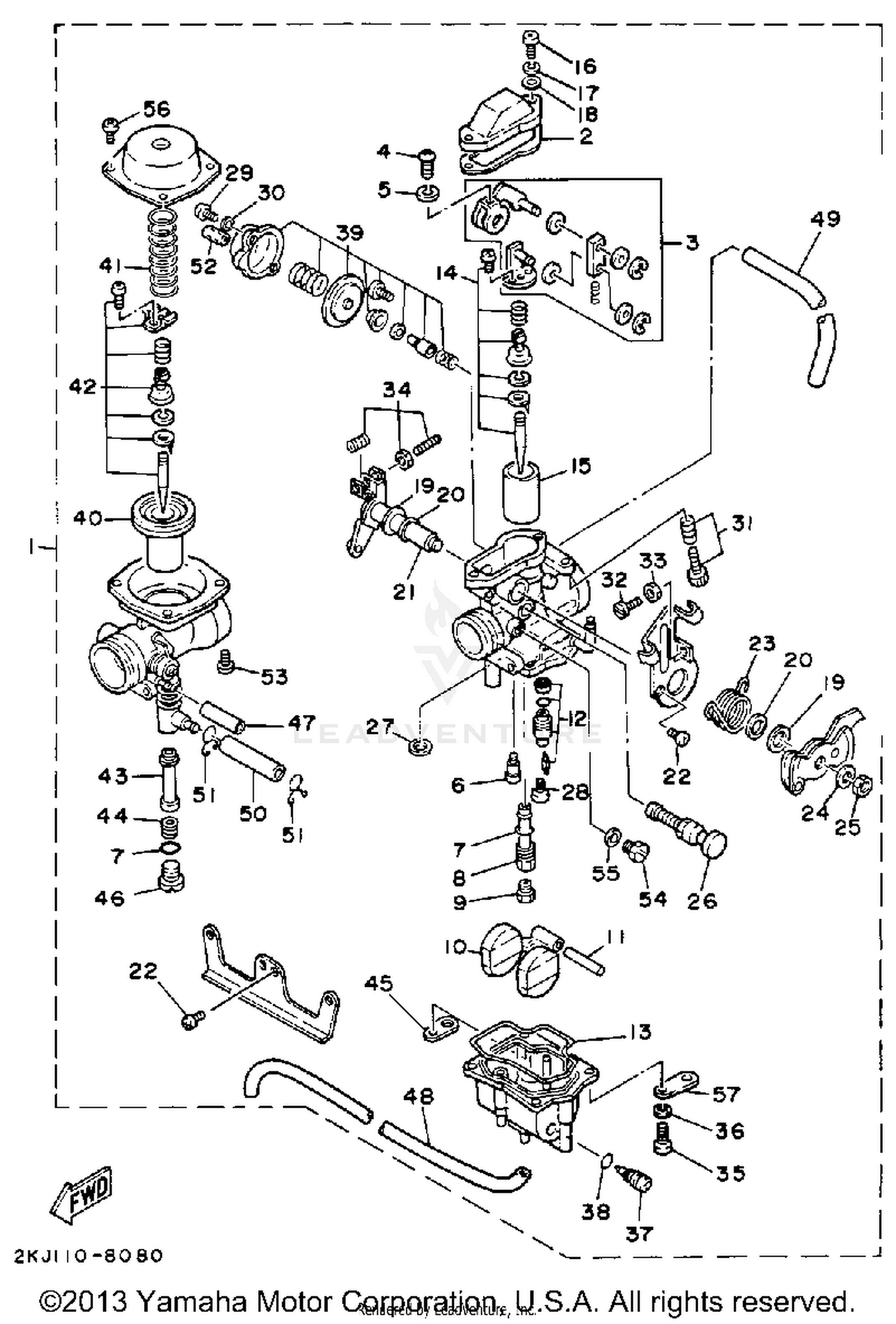 CARBURETOR (NON-CALIFORNIA MODEL)