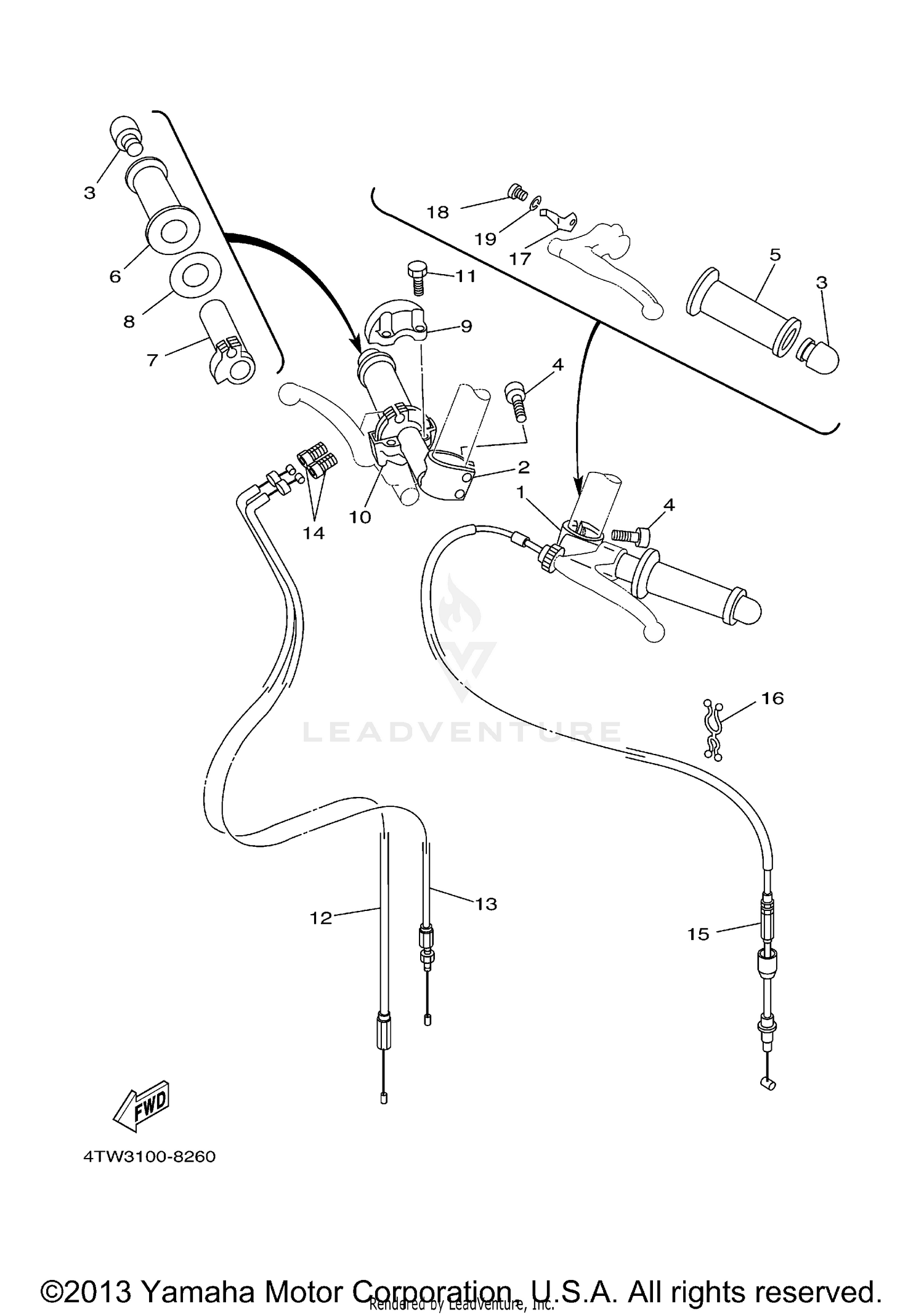 STEERING HANDLE CABLE