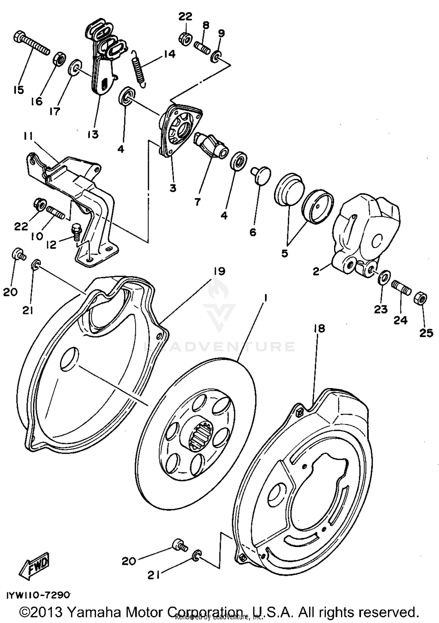 REAR BRAKE CALIPER
