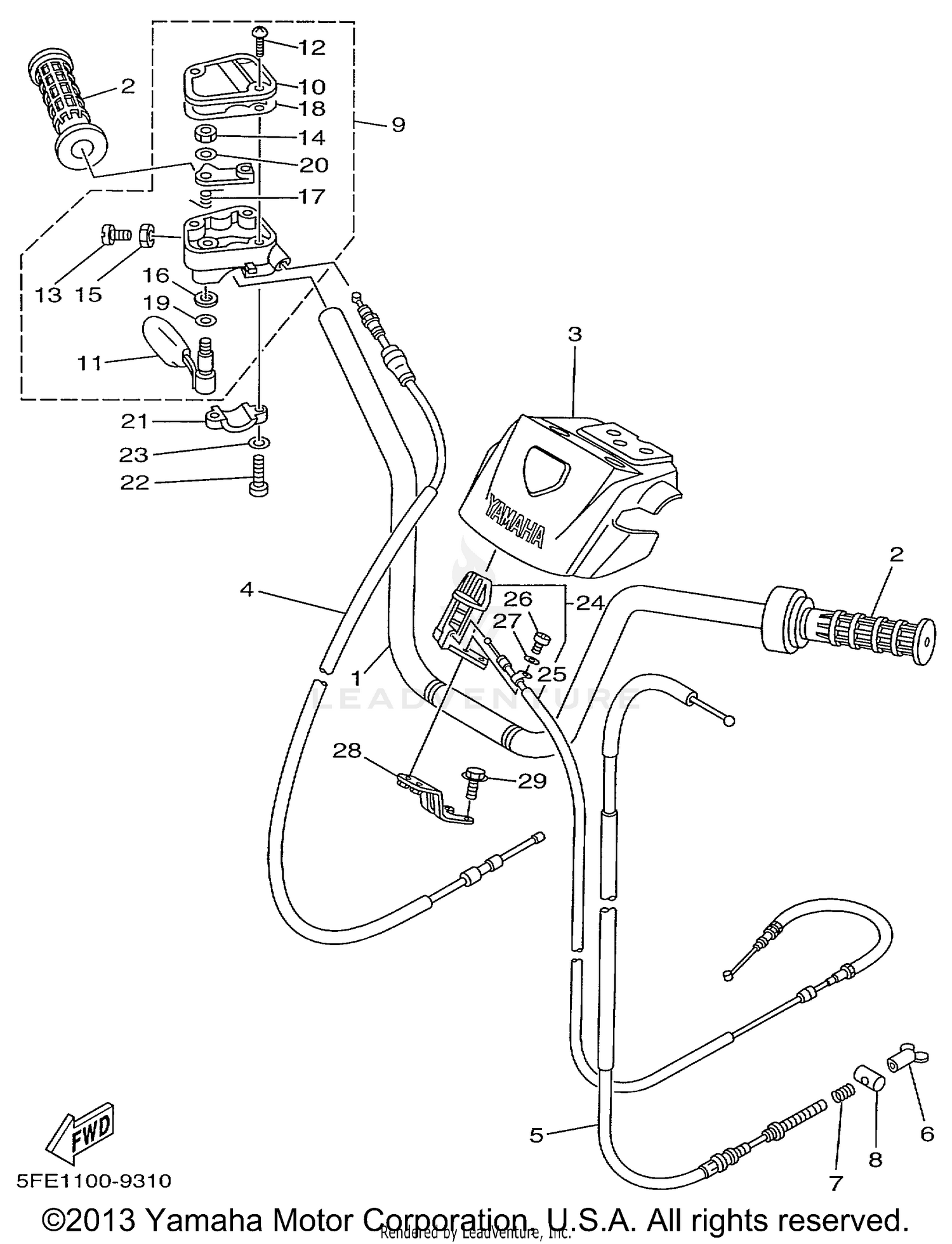 STEERING HANDLE CABLE