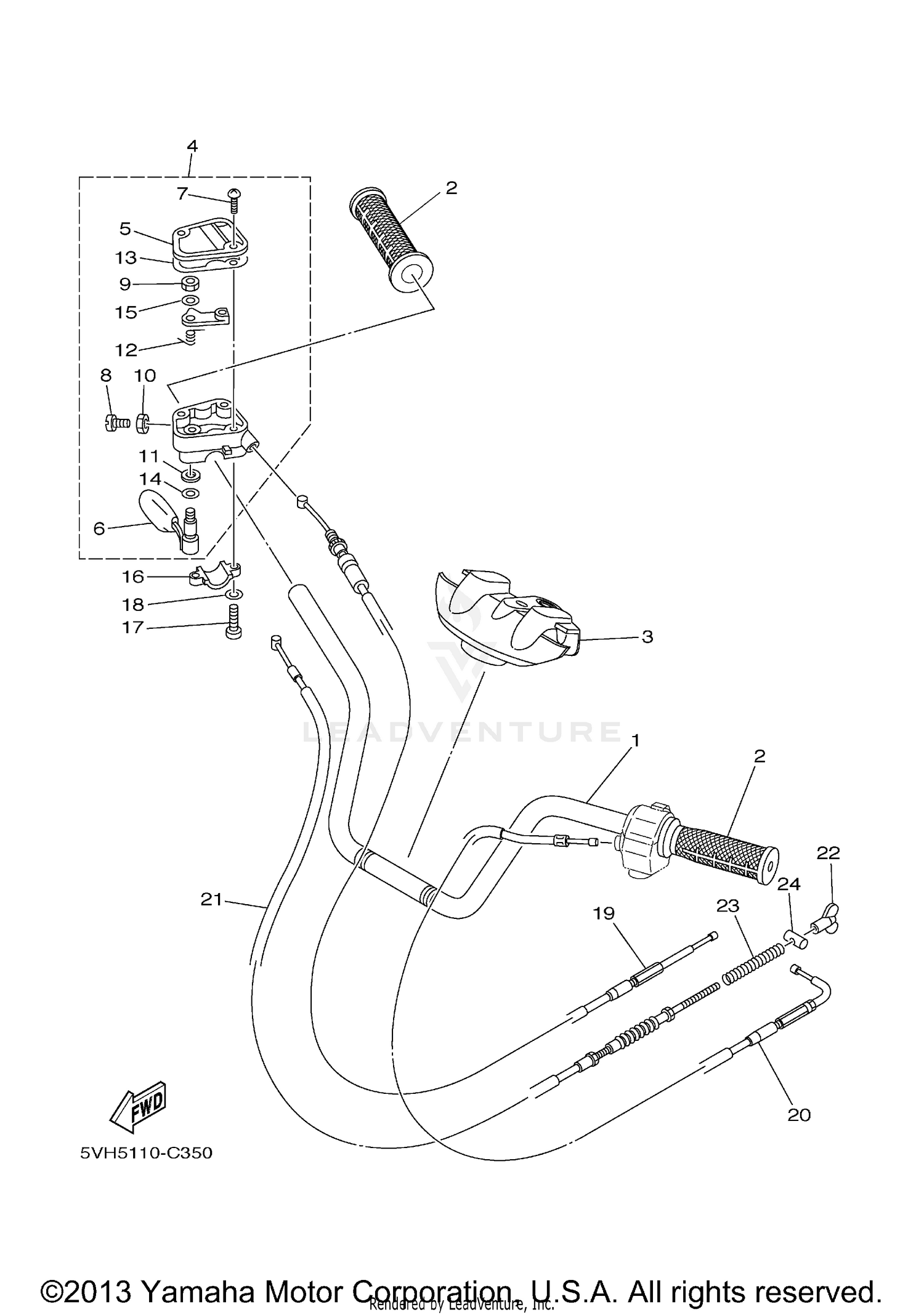 STEERING HANDLE CABLE