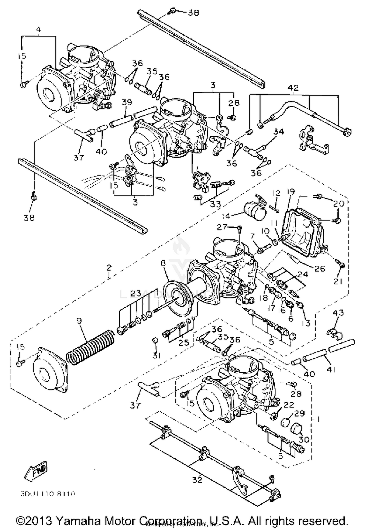 CARBURETOR NONCALIFORNIA MODEL