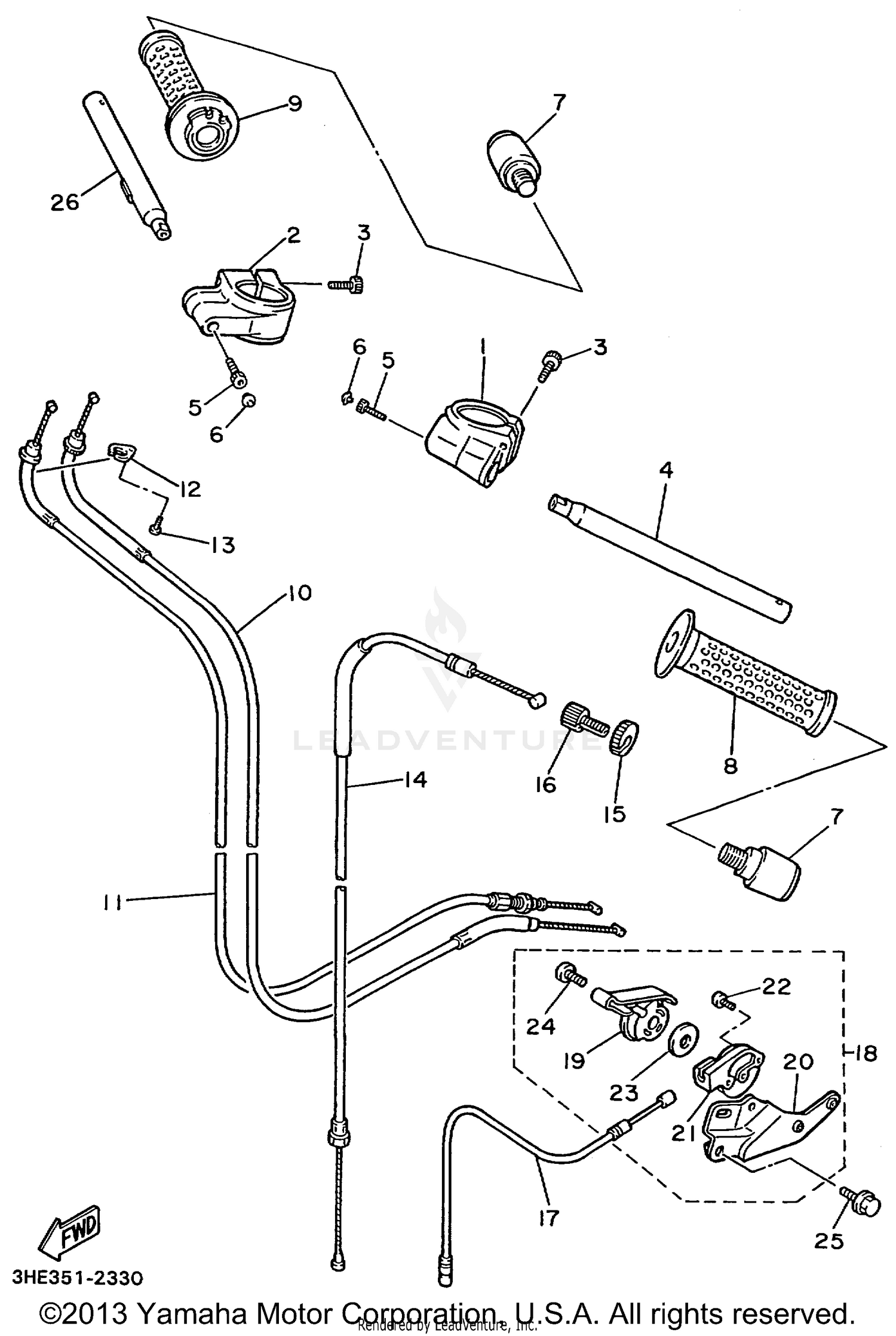 STEERING HANDLE CABLE
