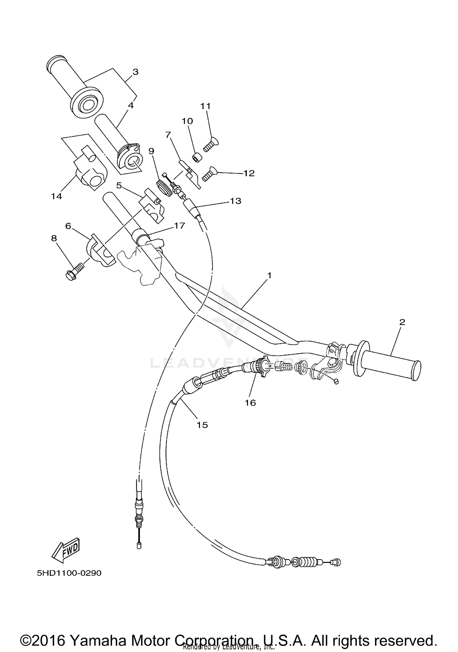 STEERING HANDLE CABLE