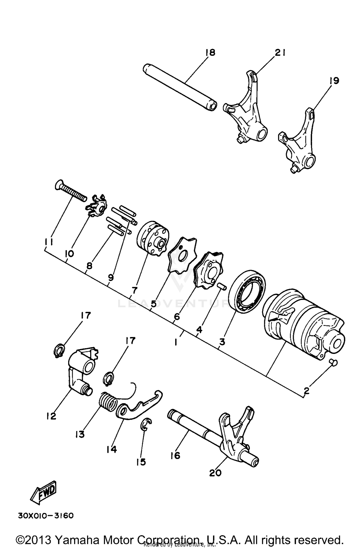 SHIFT CAM SHIFT FORK