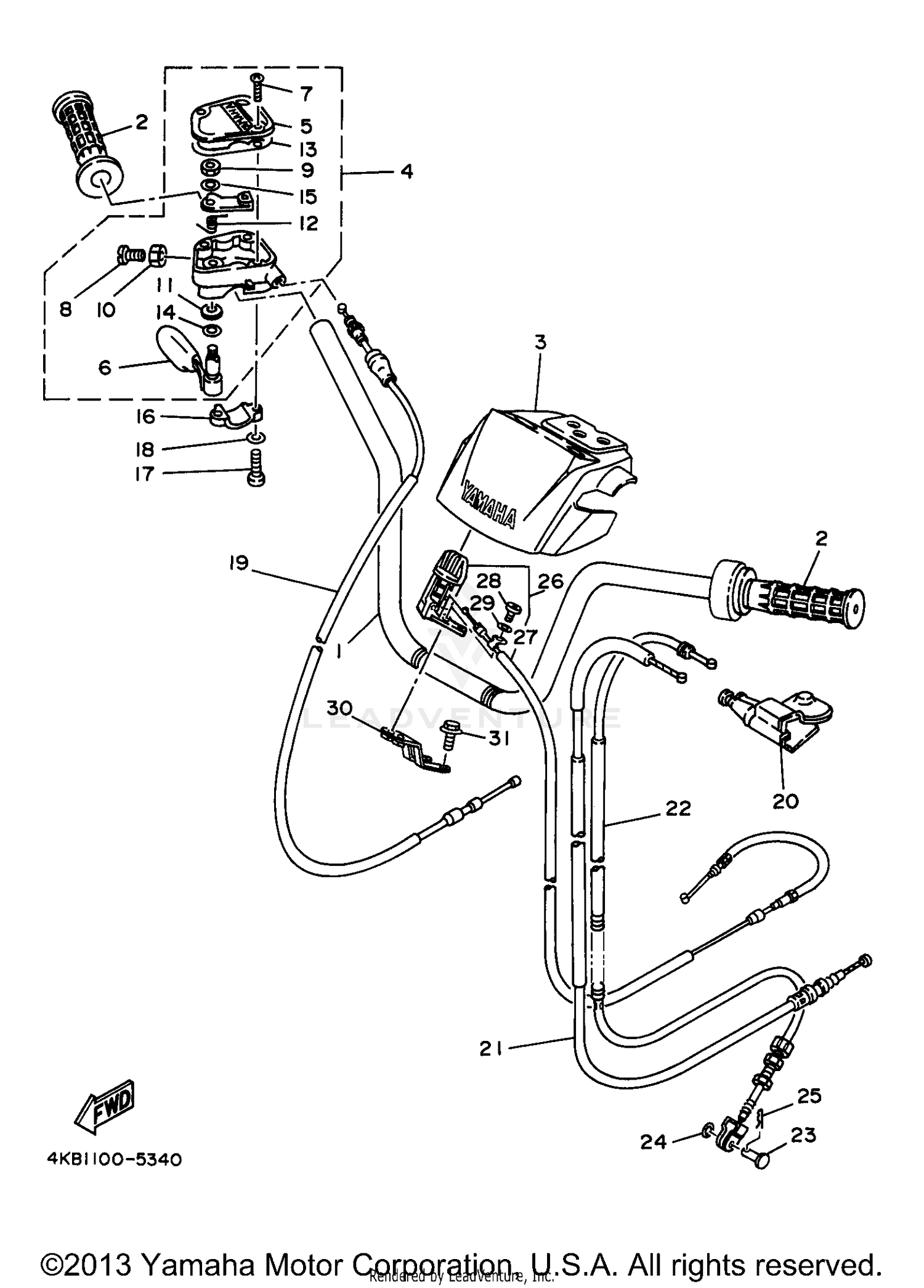STEERING HANDLE CABLE