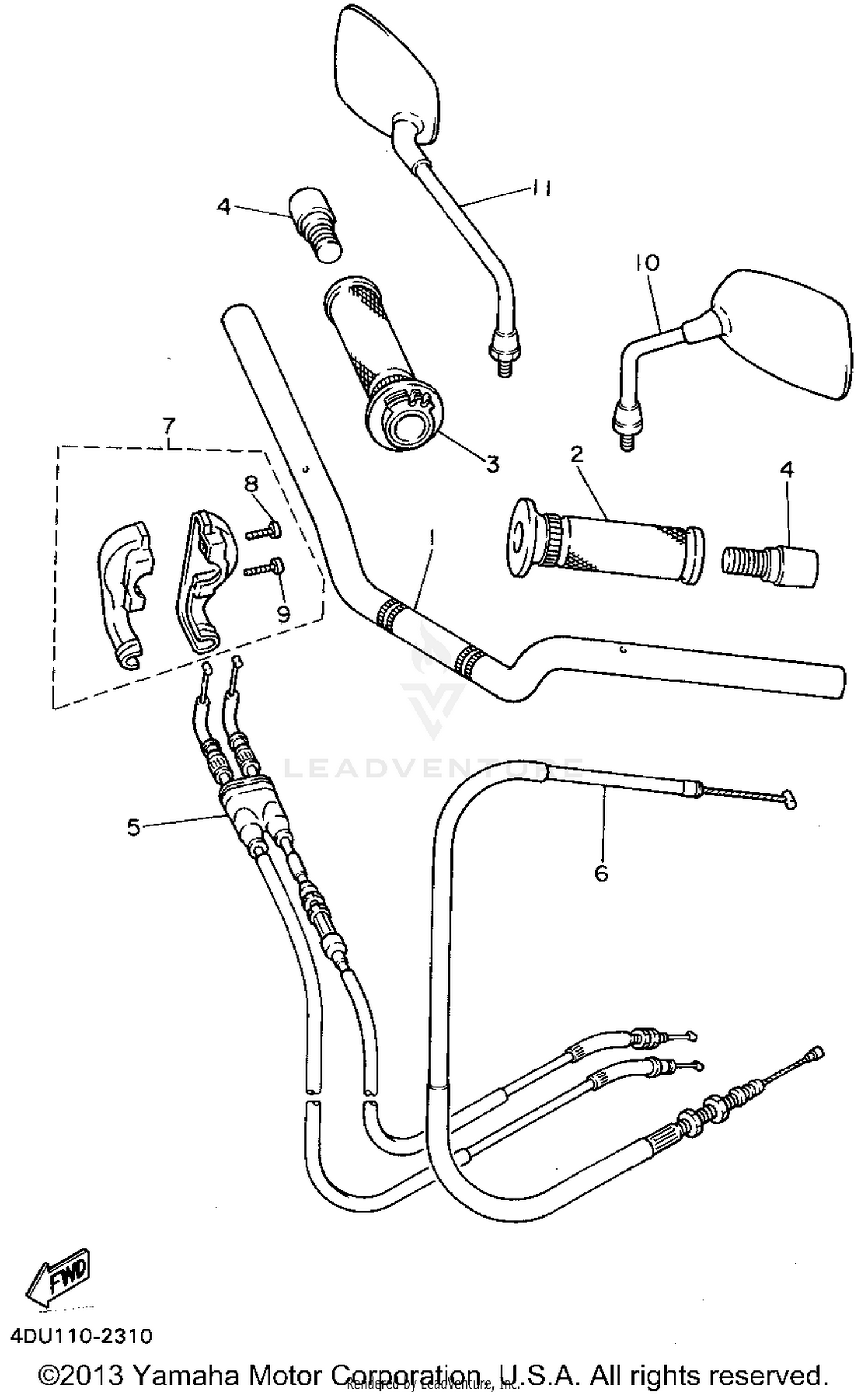 STEERING HANDLE CABLE