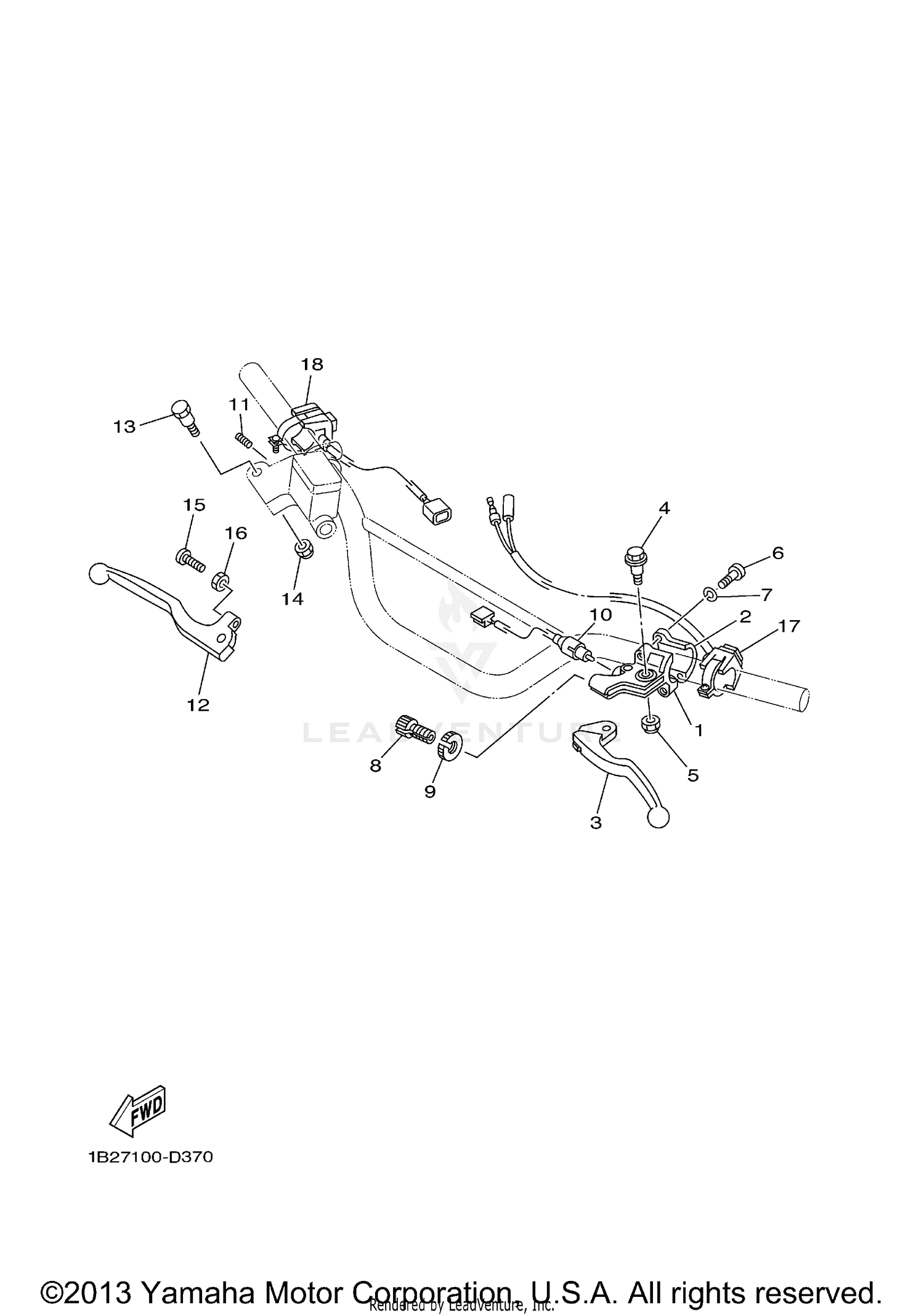 HANDLE SWITCH LEVER LEV 1B2F