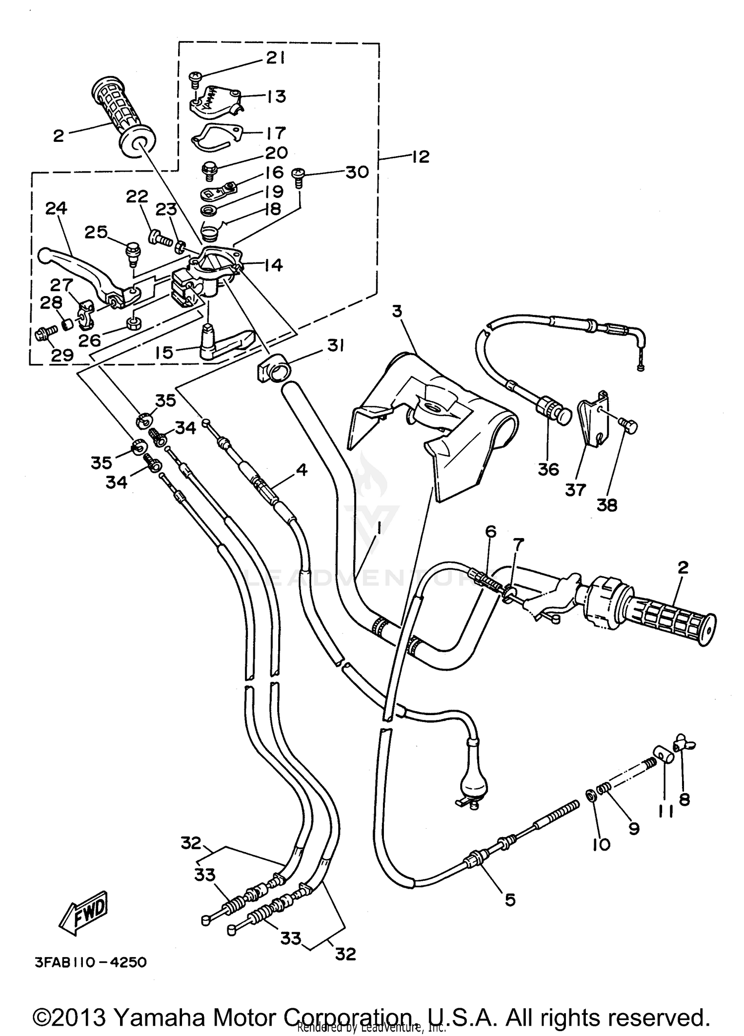 STEERING HANDLE CABLE