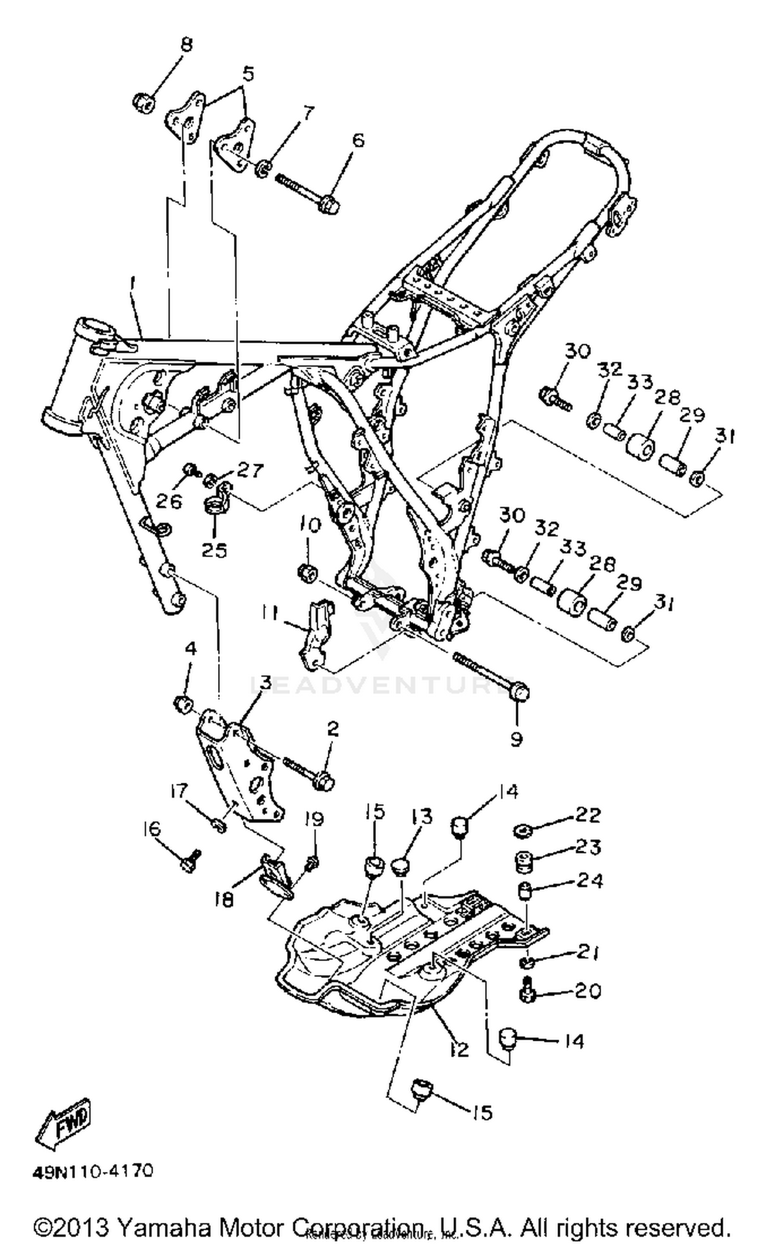 FRAME (NON-CALIFORNIA MODEL)