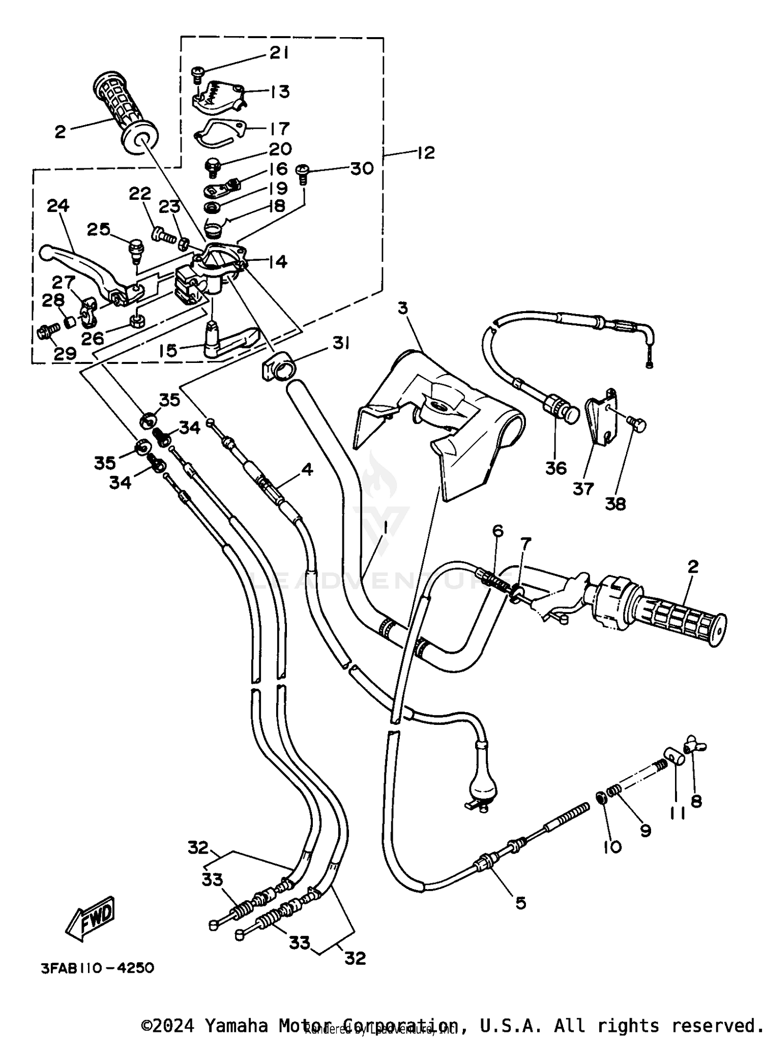 STEERING HANDLE - CABLE