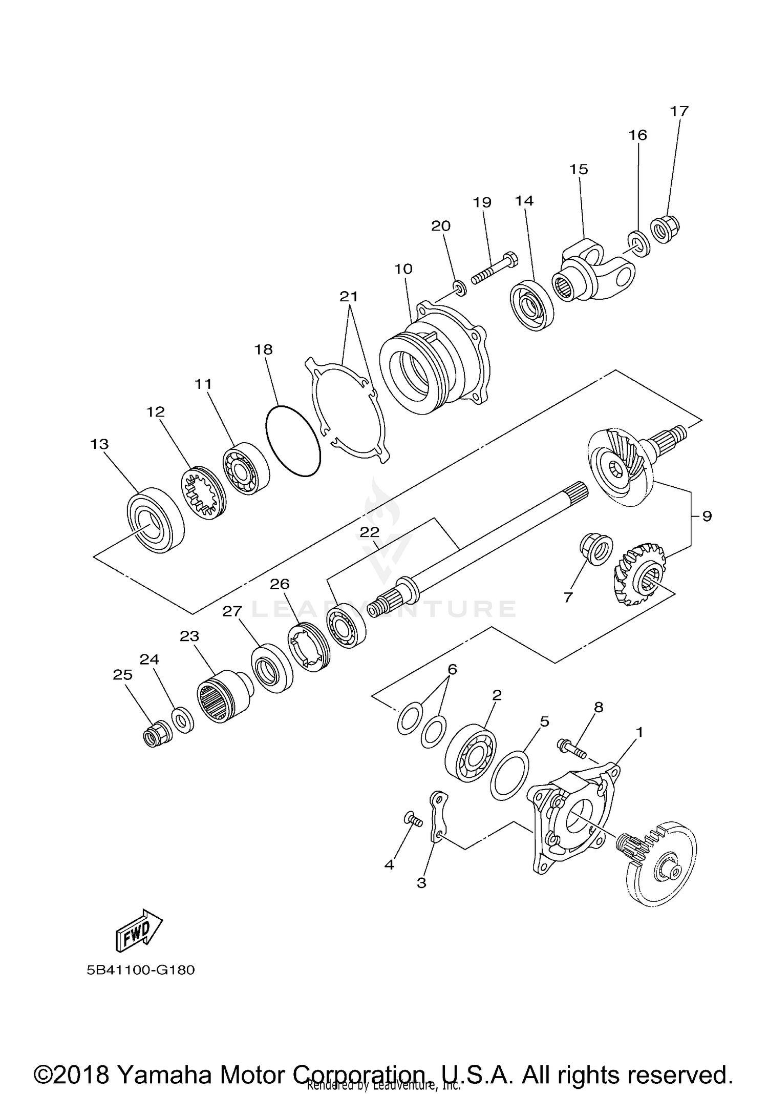 MIDDLE DRIVE GEAR