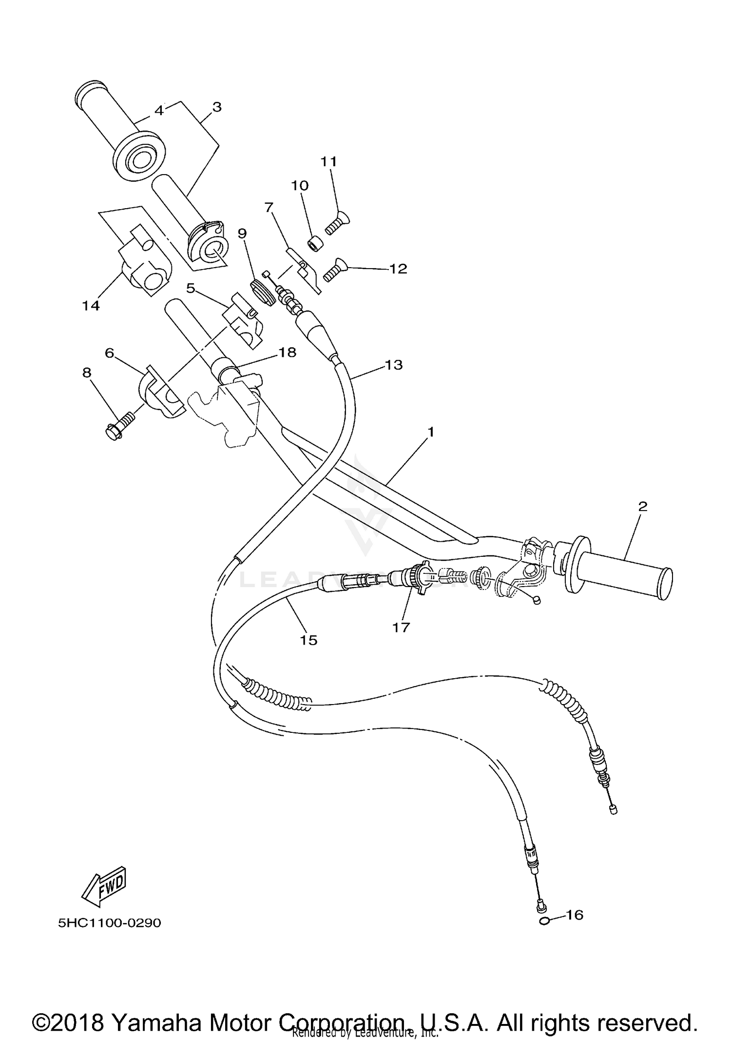 STEERING HANDLE CABLE