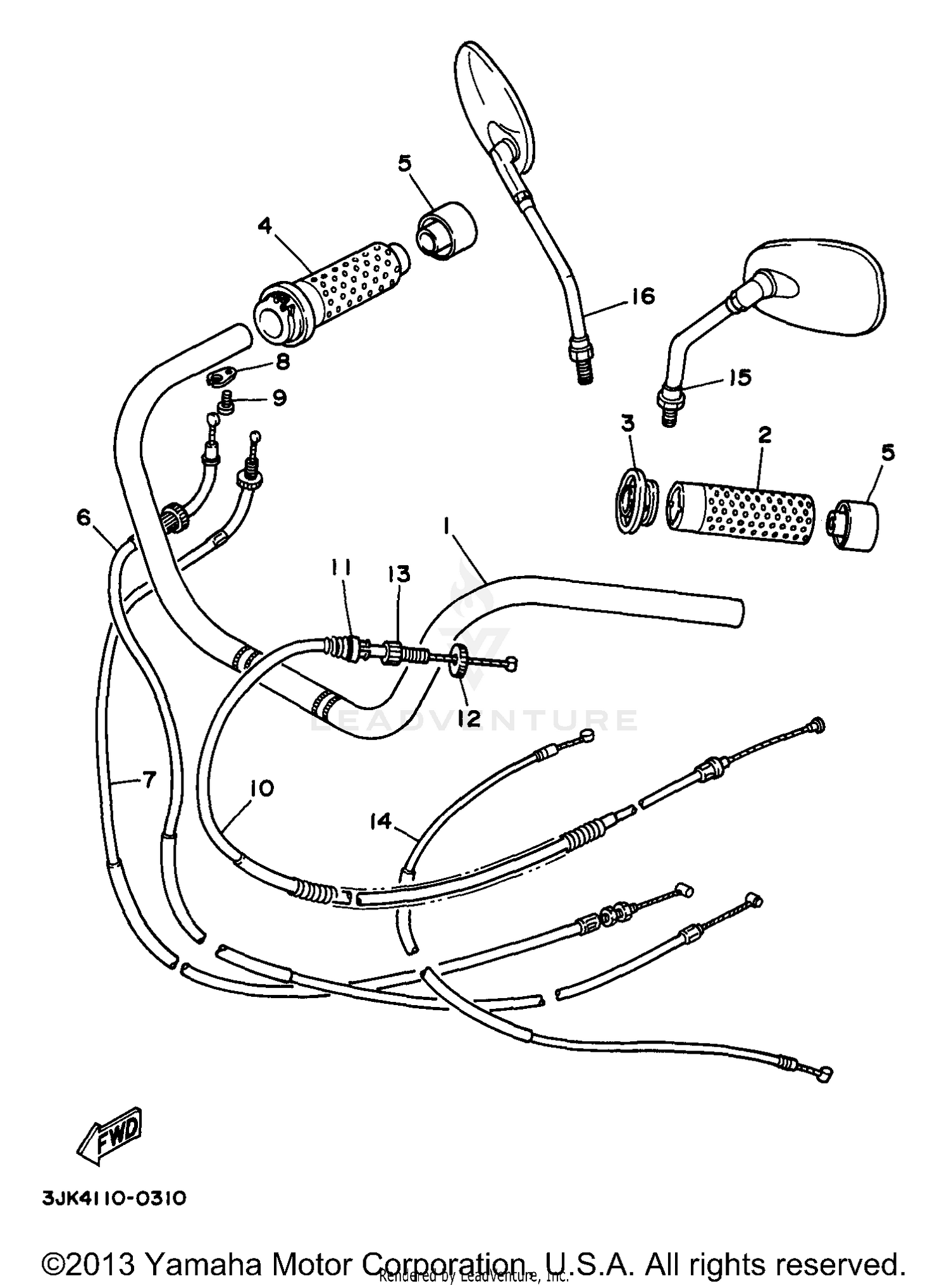 STEERING HANDLE CABLE