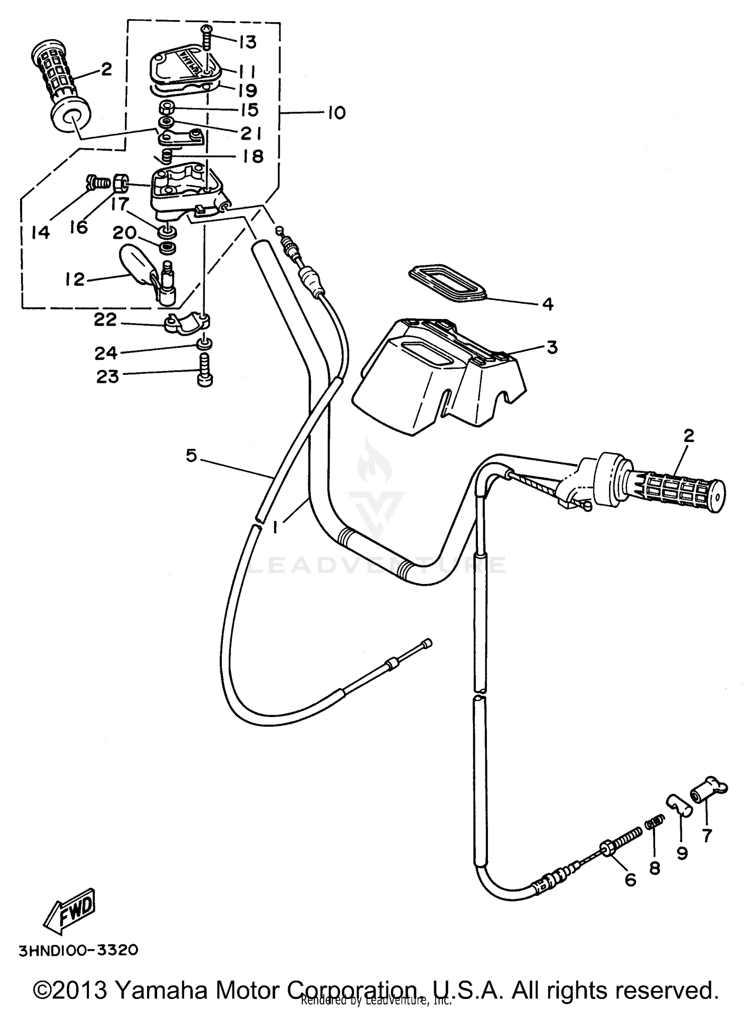 STEERING HANDLE - CABLE