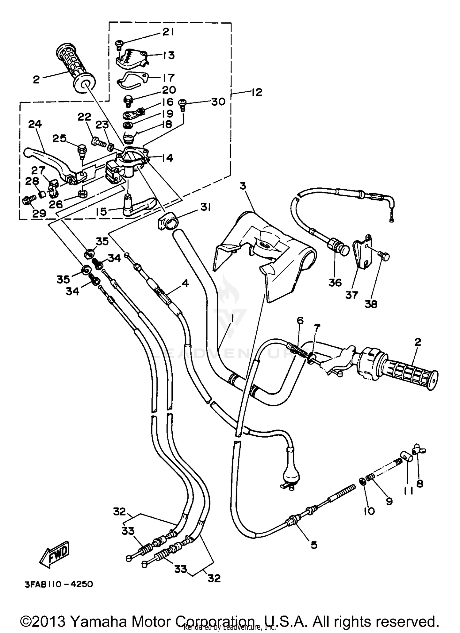 STEERING HANDLE CABLE