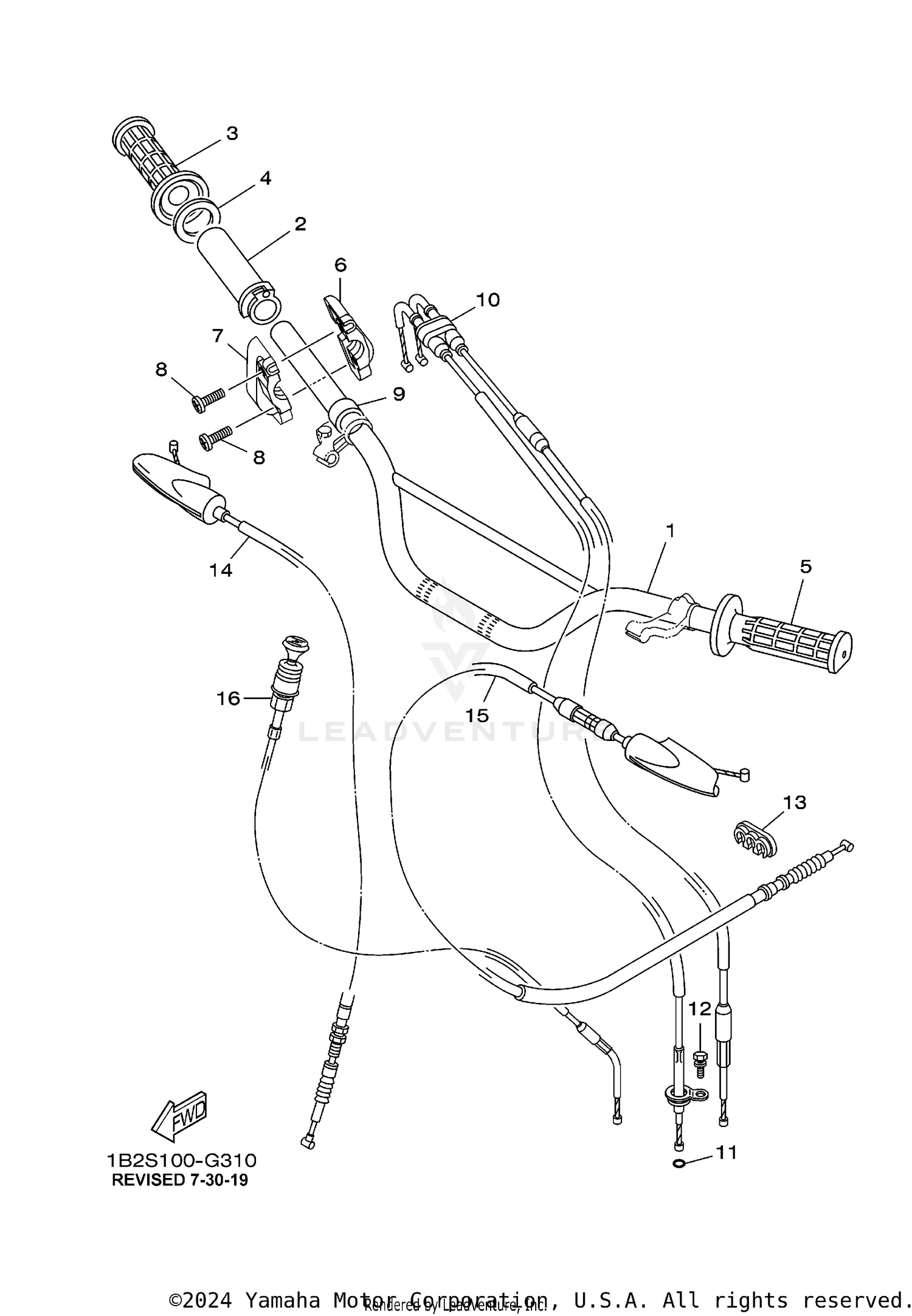 STEERING HANDLE CABLE