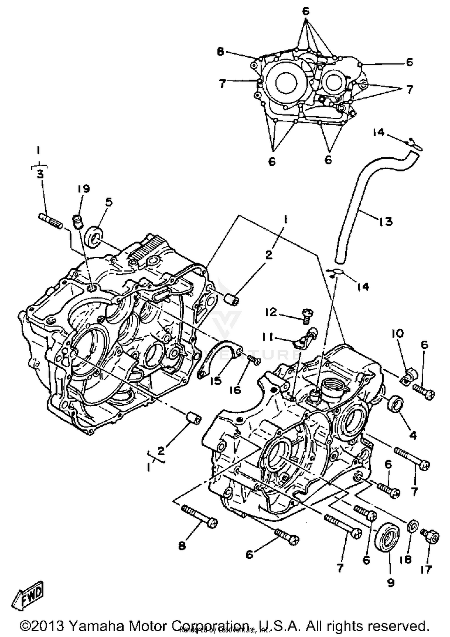 CRANKCASE XT350NC