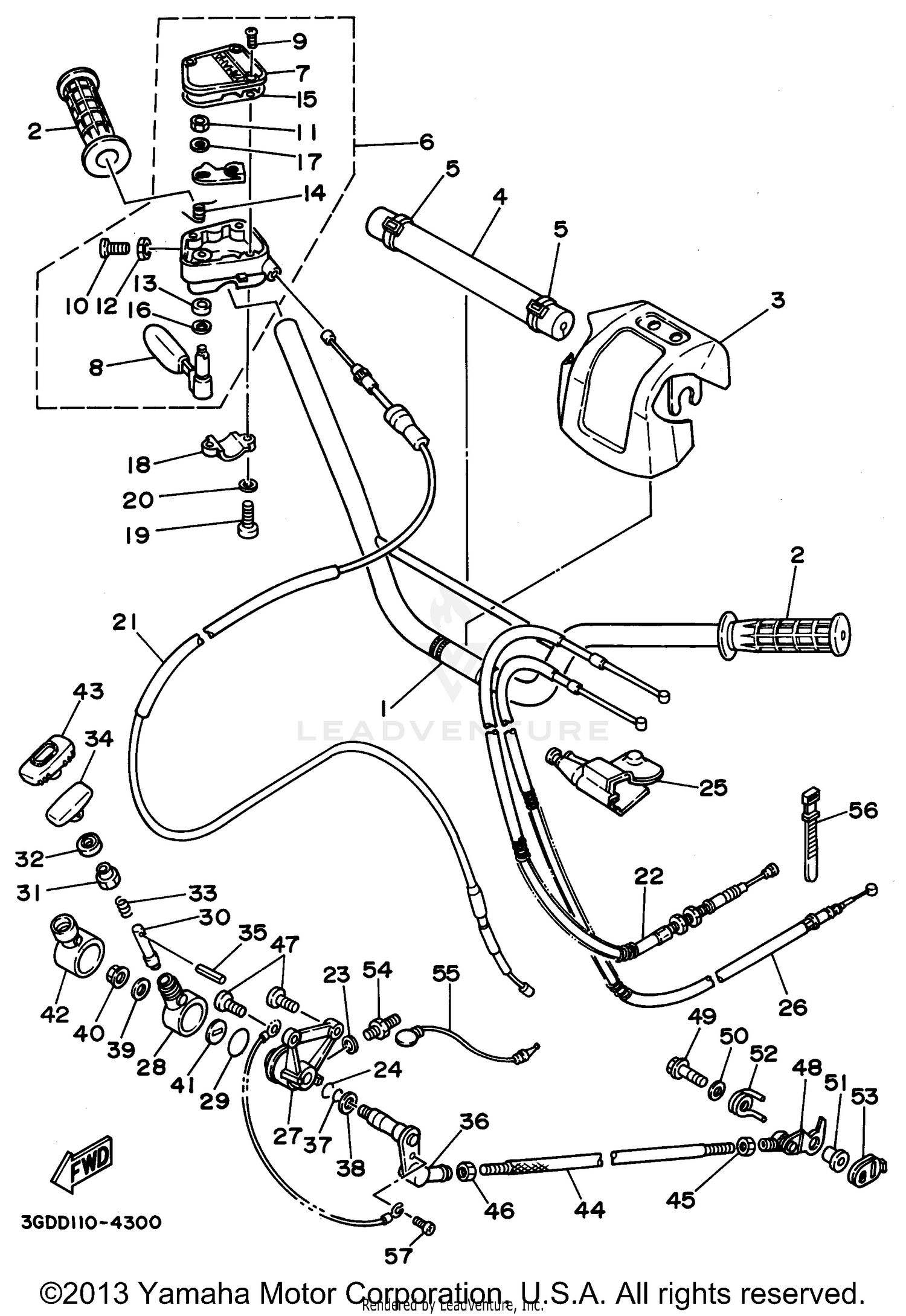 STEERING HANDLE - CABLE