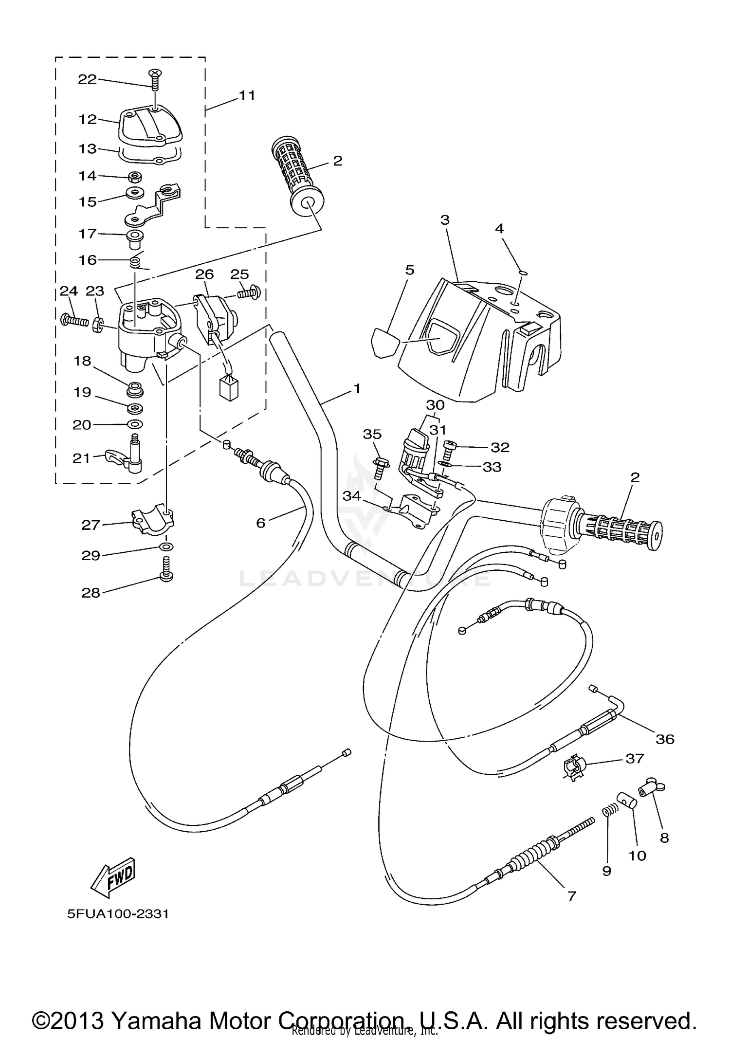 STEERING HANDLE CABLE