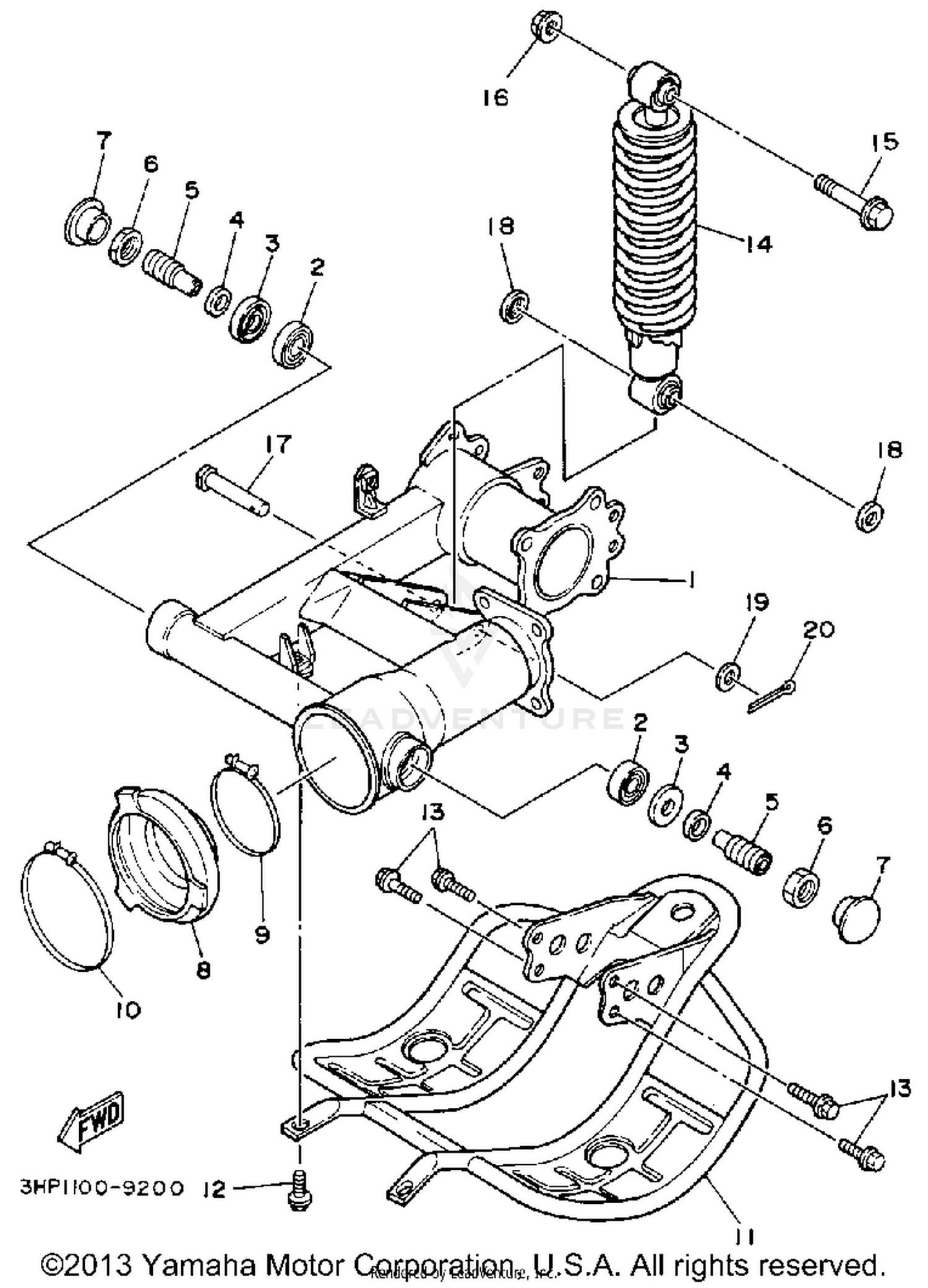 SWING ARM-REAR SHOCK