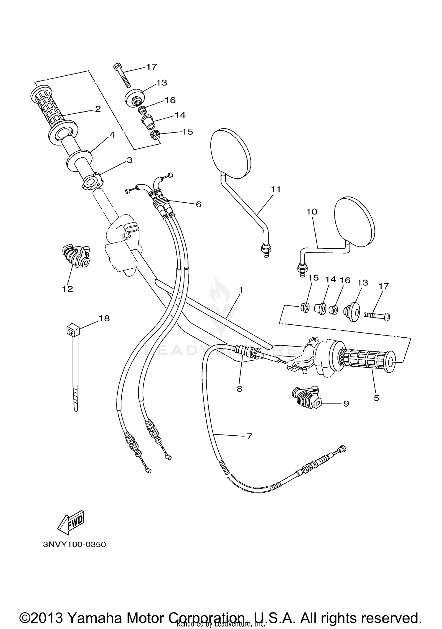 STEERING HANDLE CABLE