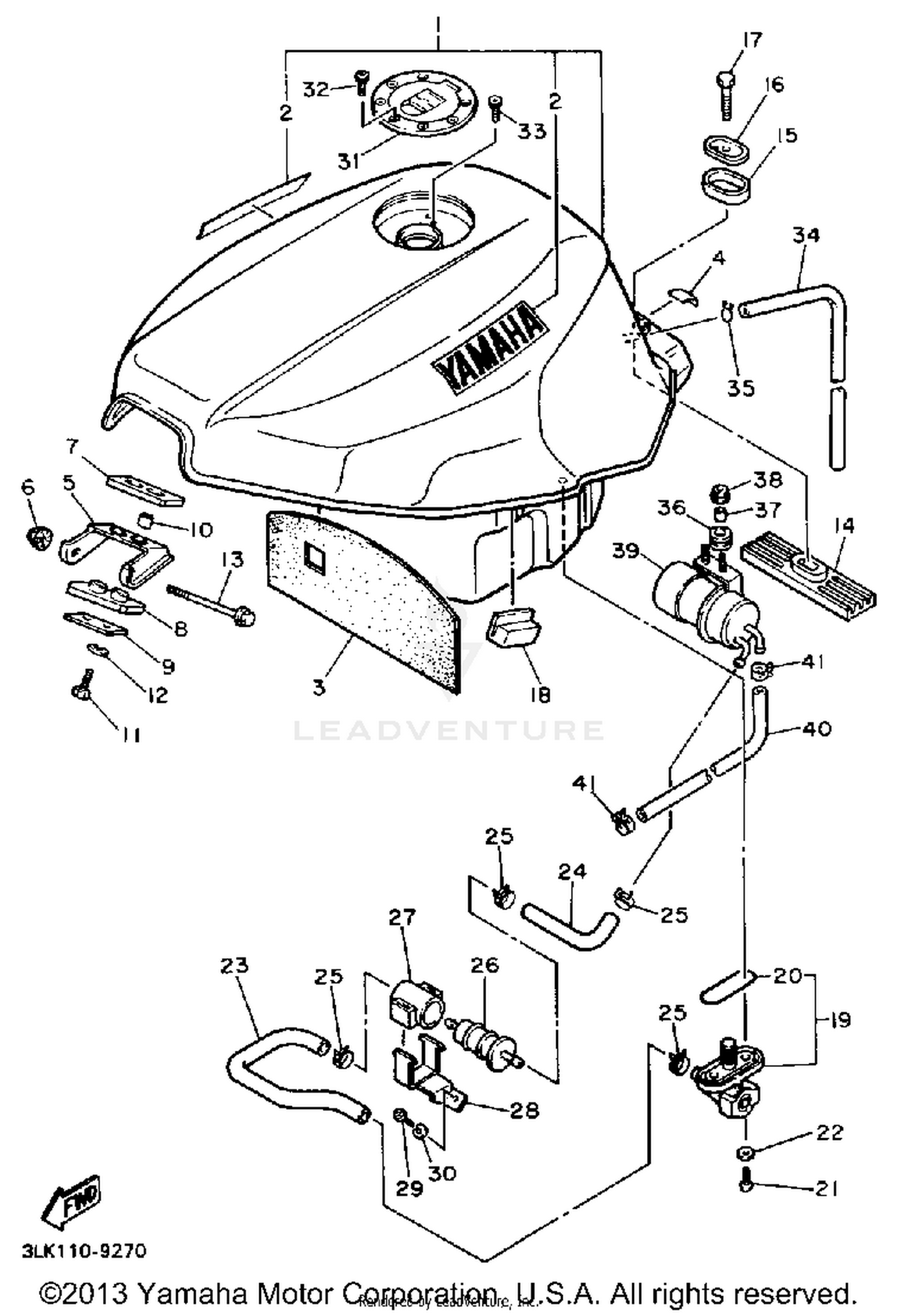 FUEL TANK NON CALIFORNIA MODEL
