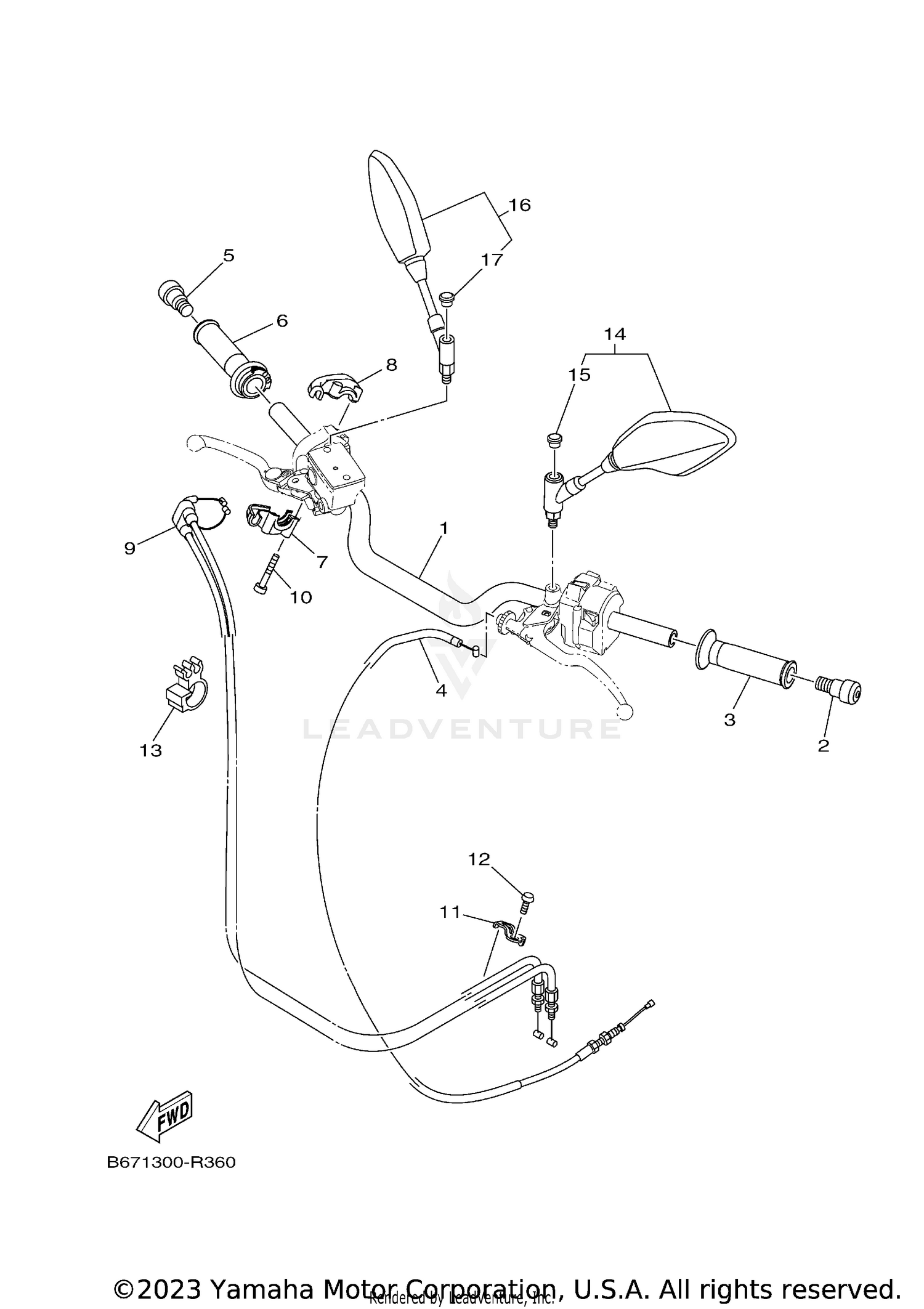 STEERING HANDLE CABLE