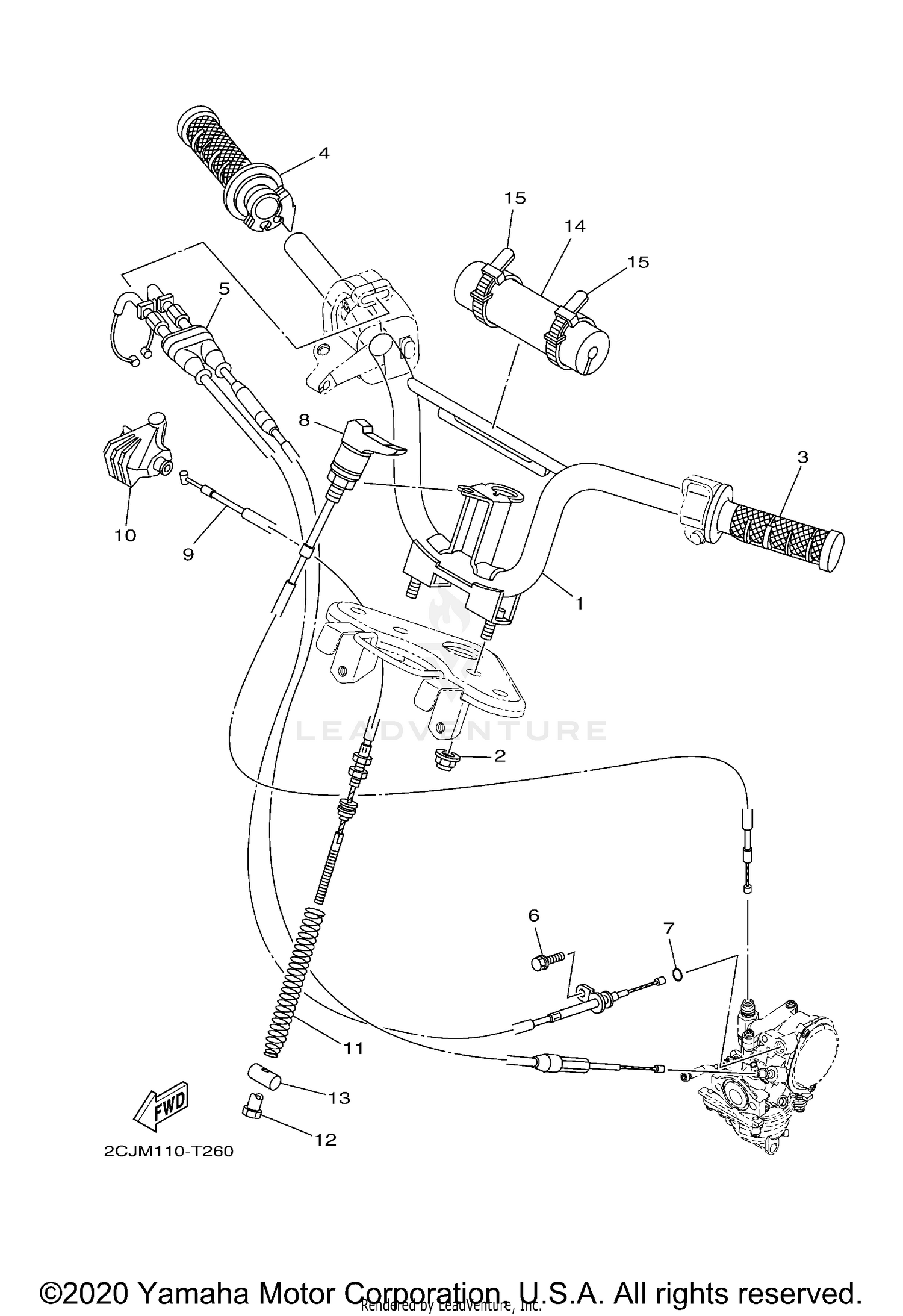 STEERING HANDLE CABLE