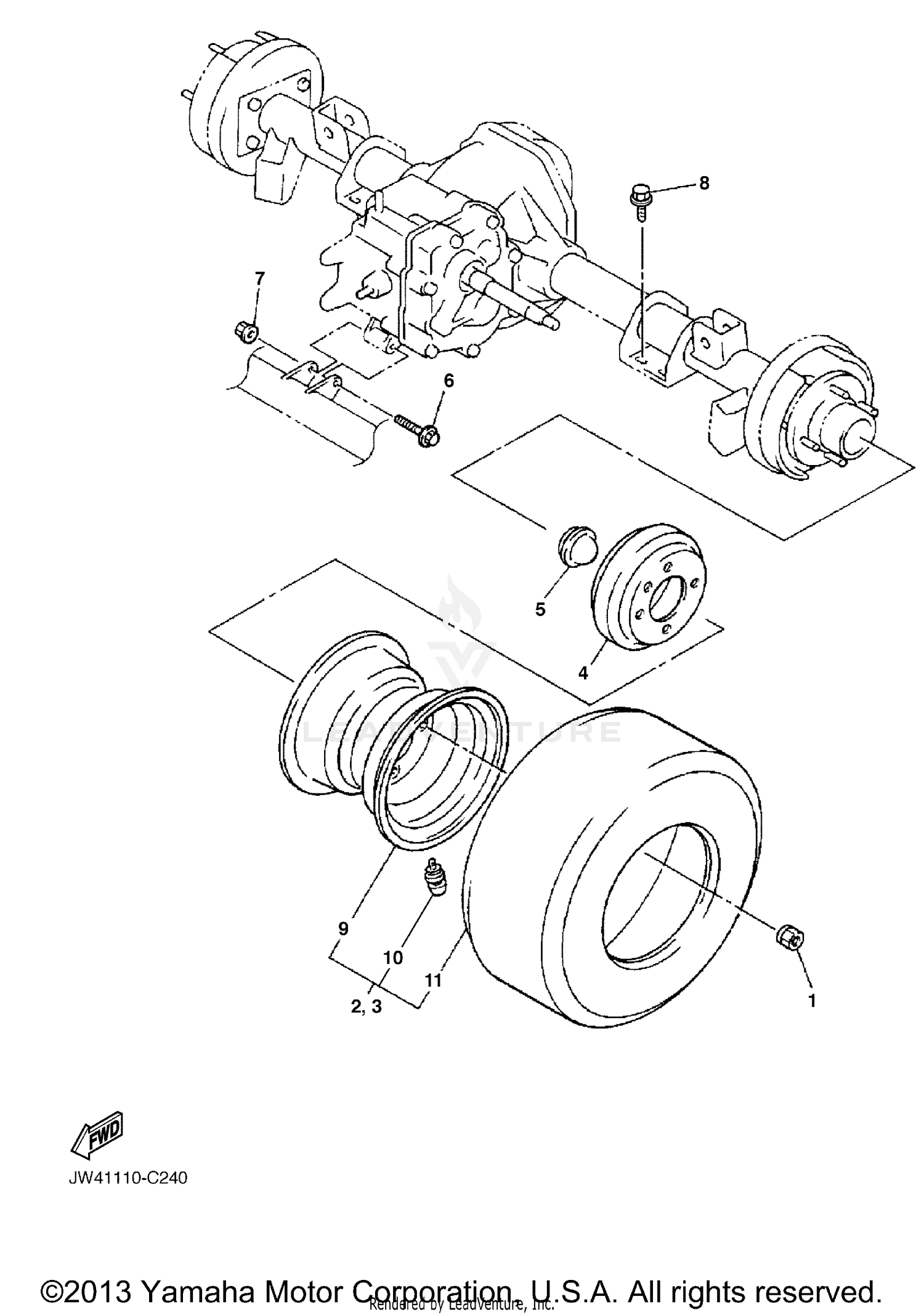 REAR AXLE MOUNT WHEEL