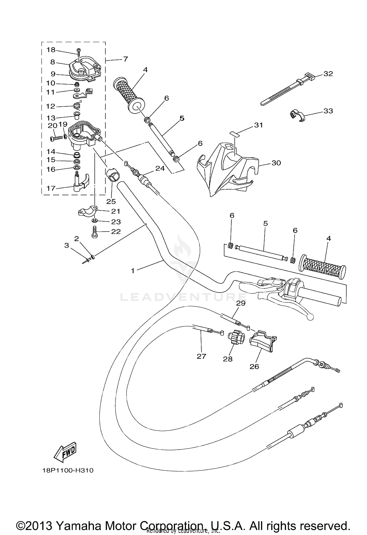 STEERING HANDLE CABLE