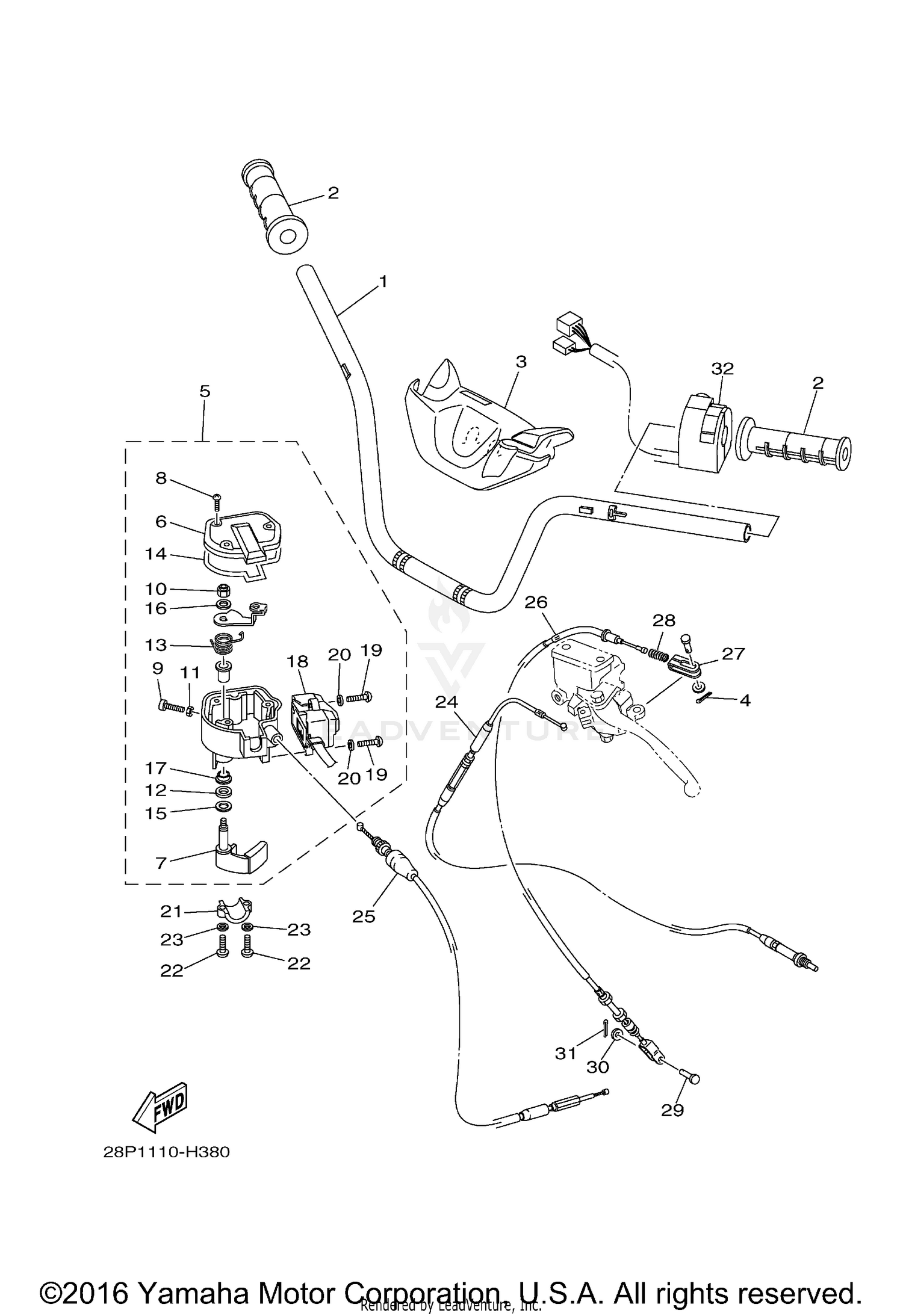 STEERING HANDLE CABLE