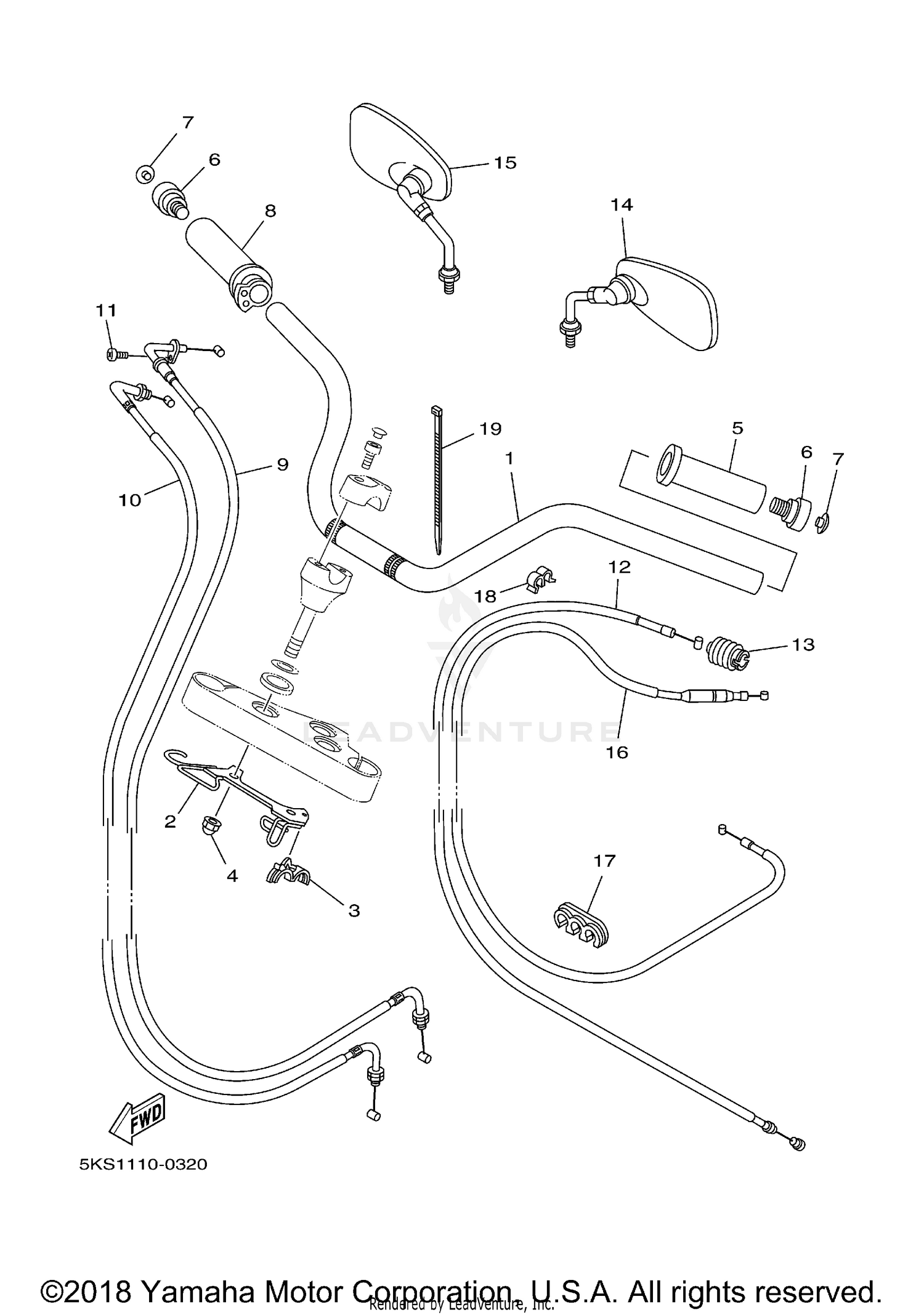 STEERING HANDLE CABLE