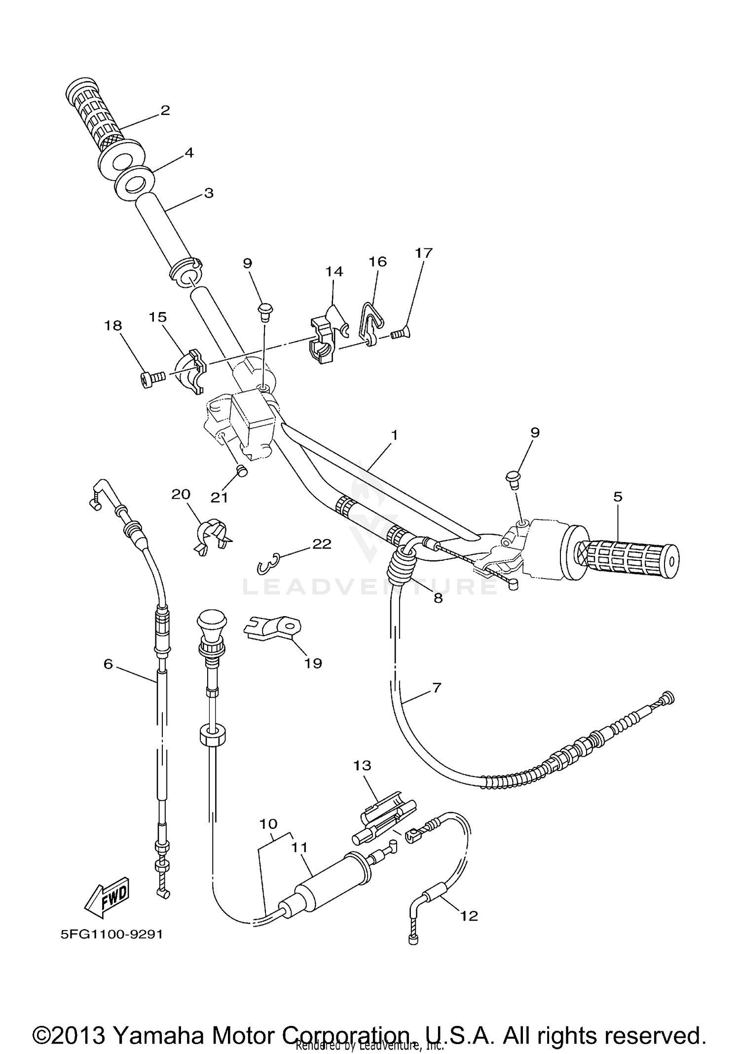 STEERING HANDLE CABLE