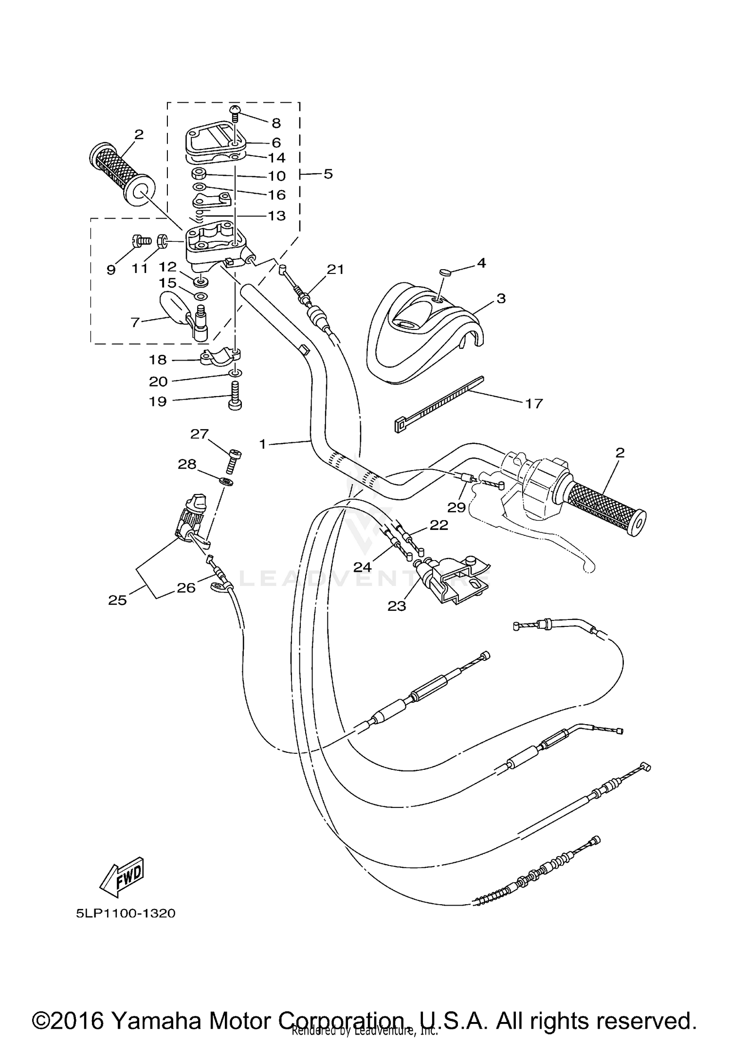 STEERING HANDLE CABLE