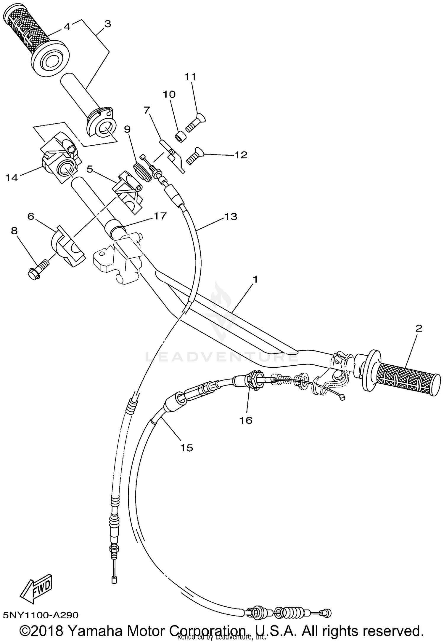 STEERING HANDLE CABLE