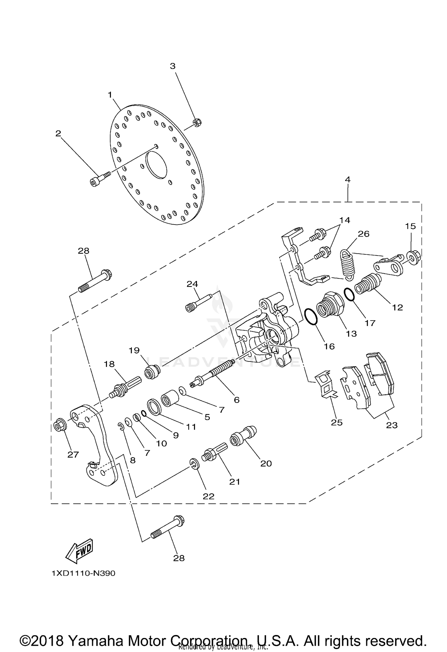 REAR BRAKE CALIPER 2