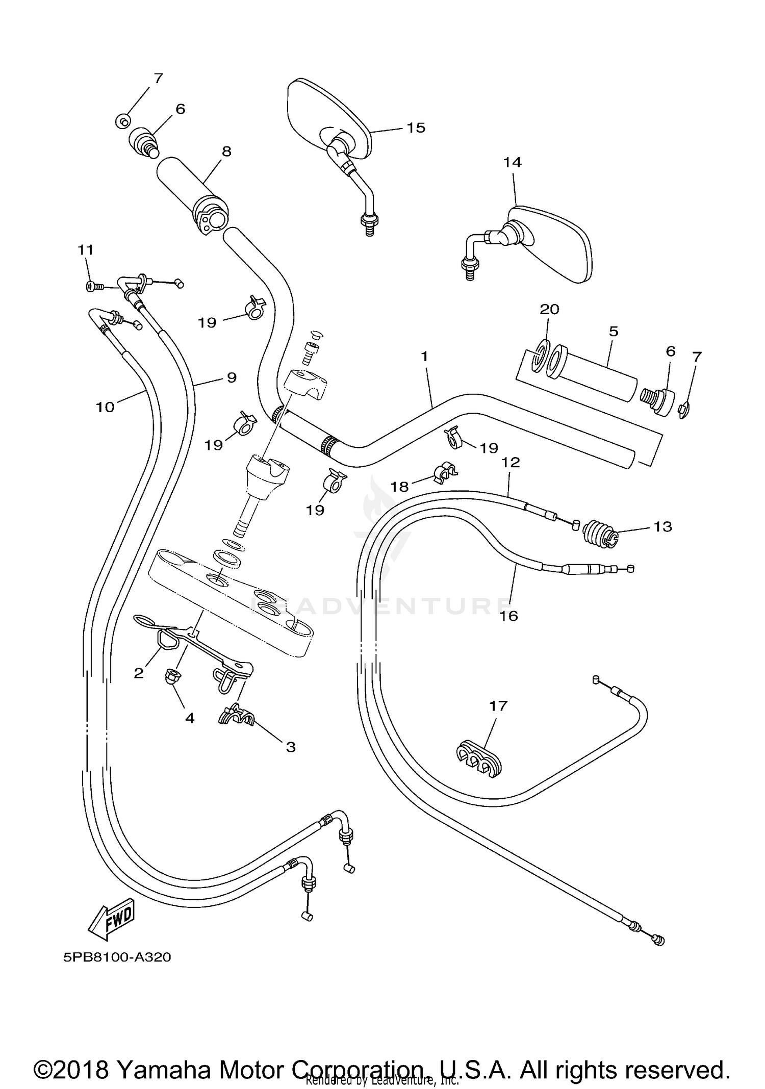 STEERING HANDLE CABLE