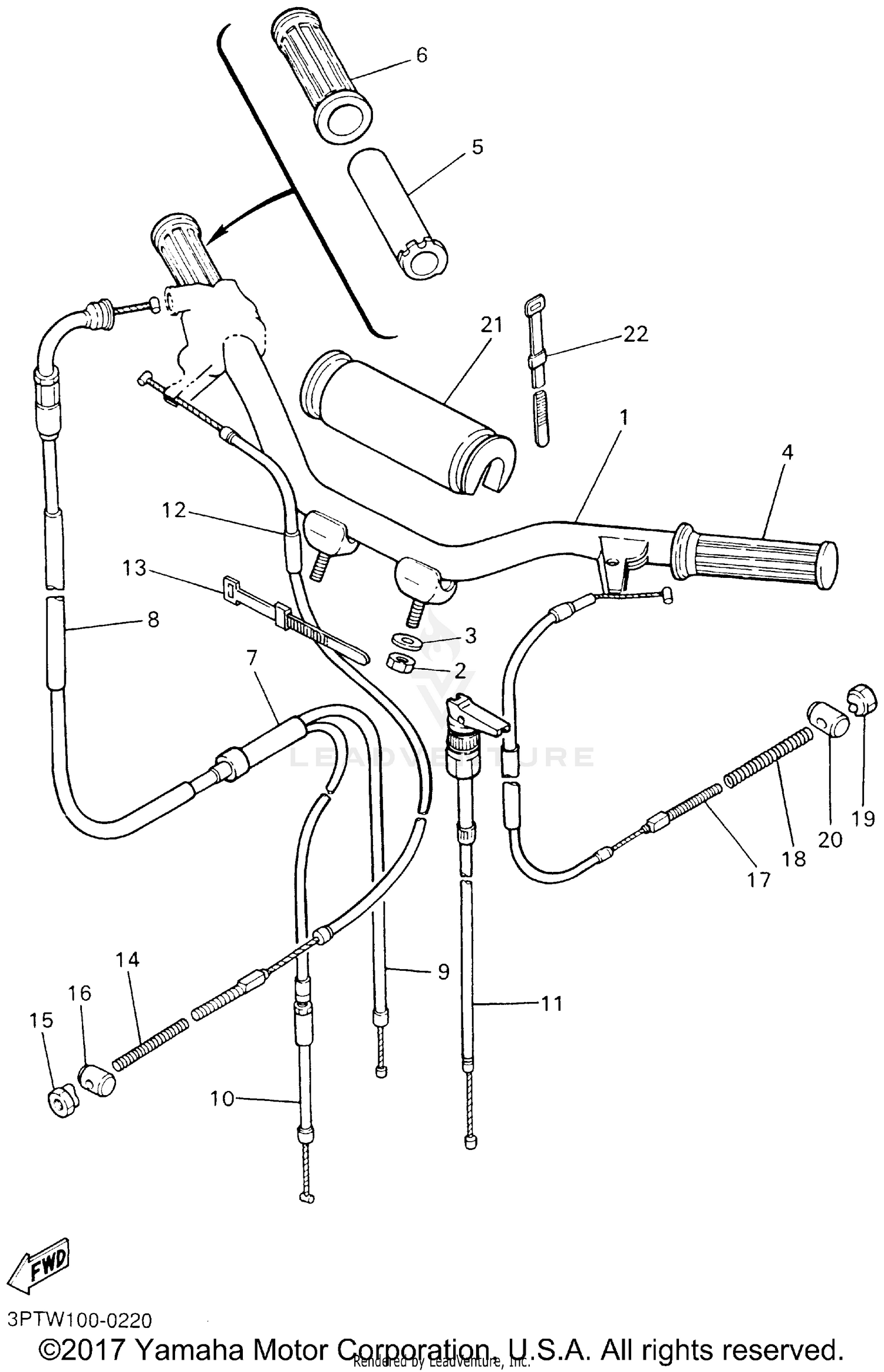 STEERING HANDLE CABLE