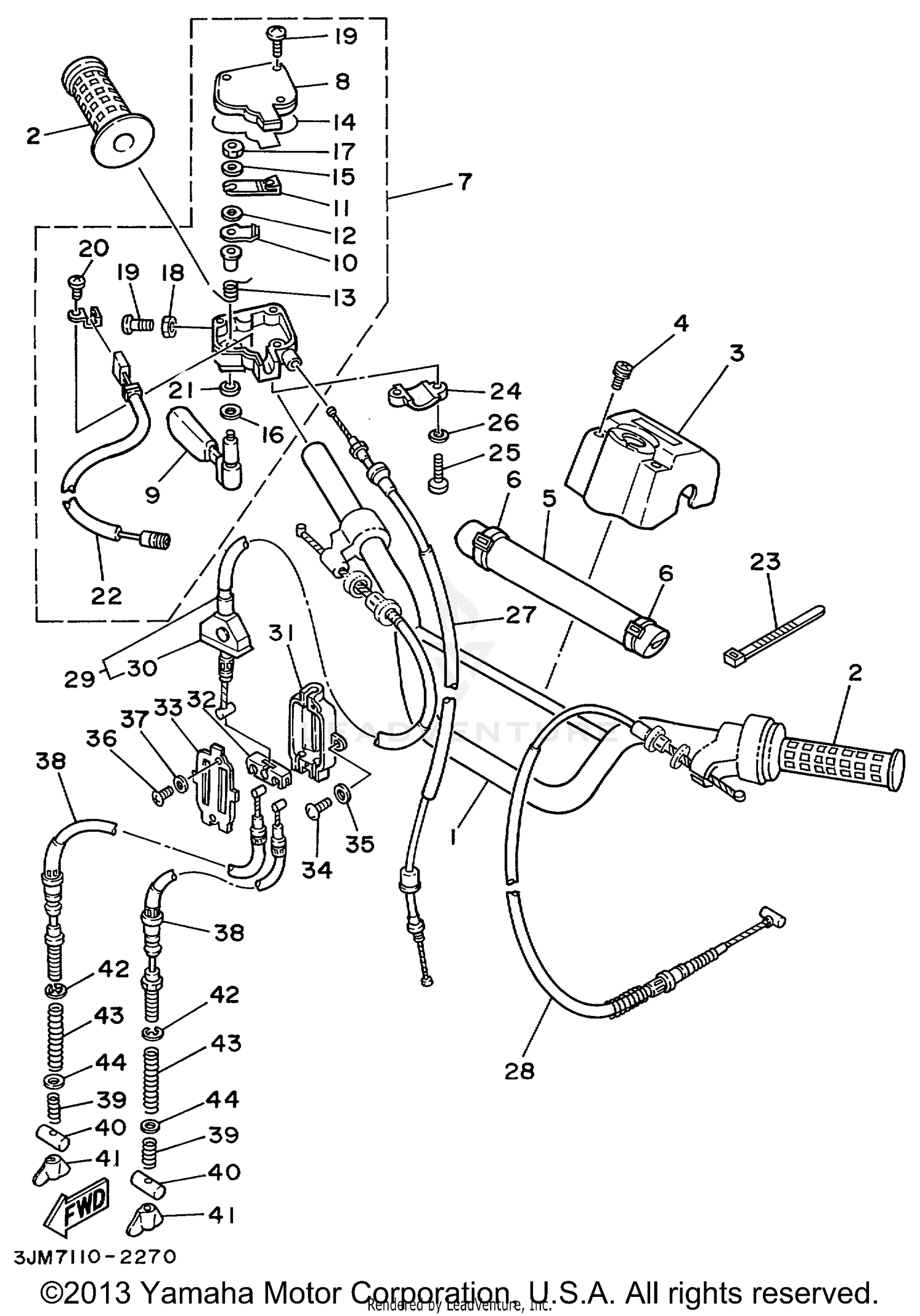 STEERING HANDLE CABLE