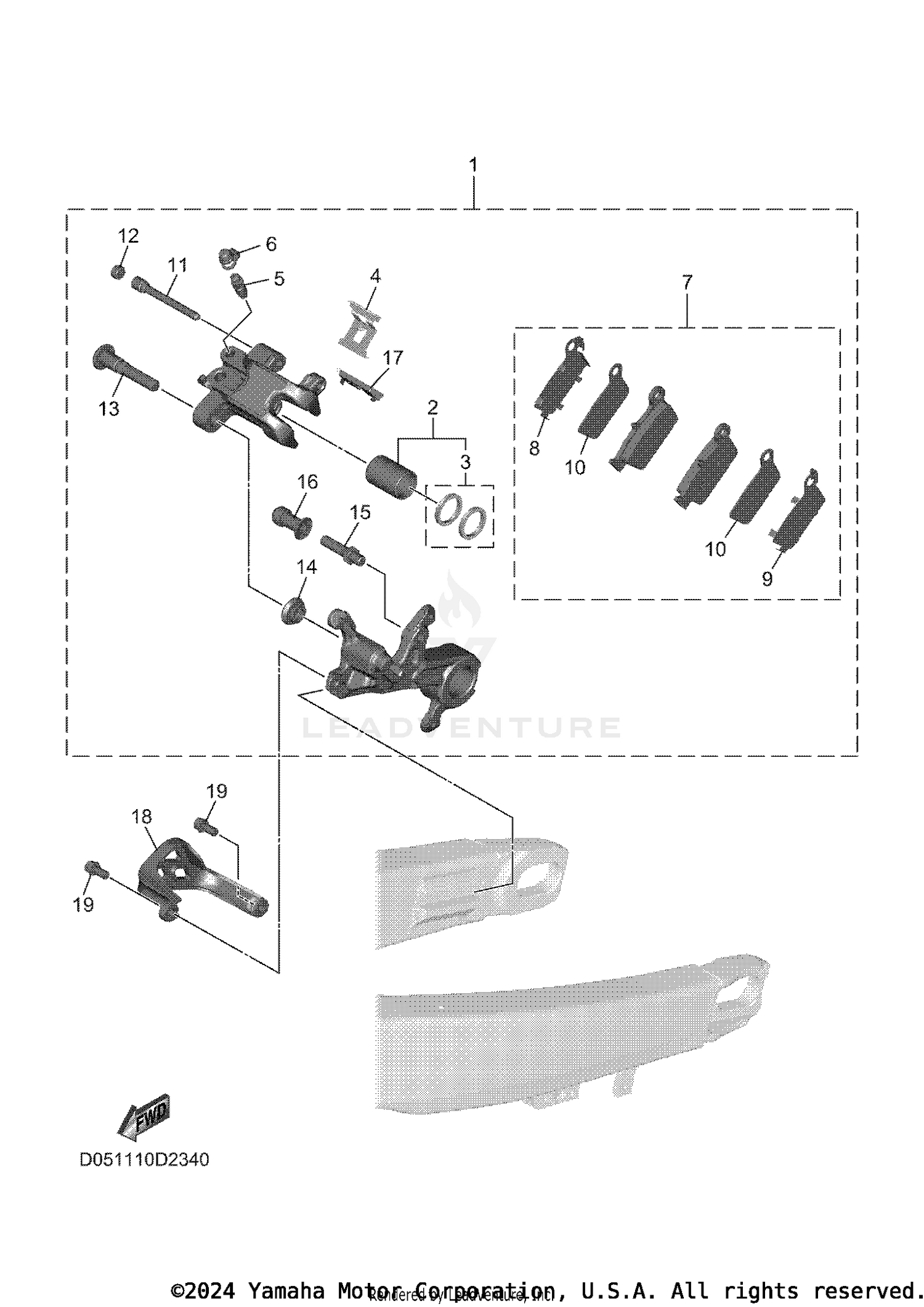 REAR BRAKE CALIPER