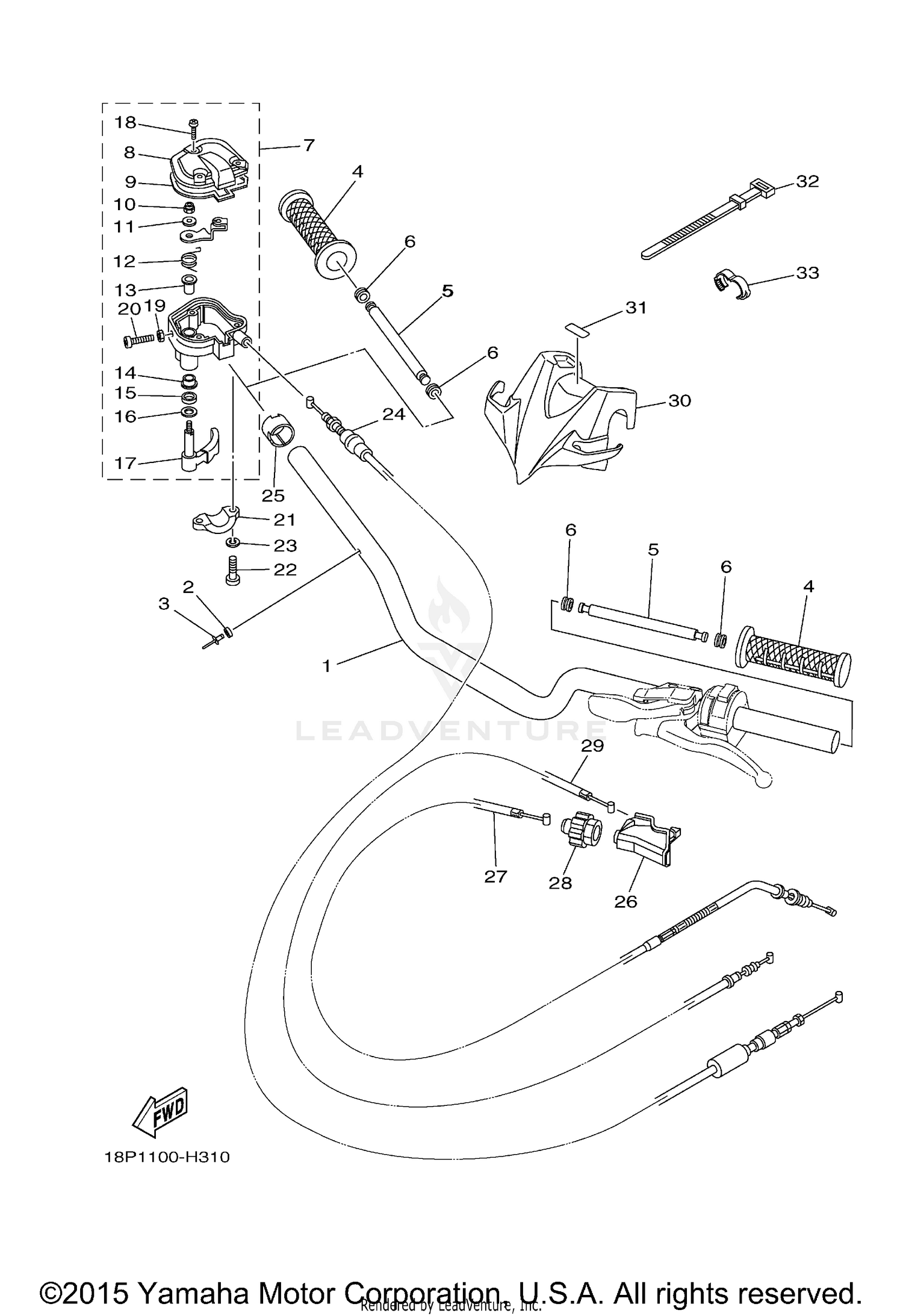 STEERING HANDLE CABLE